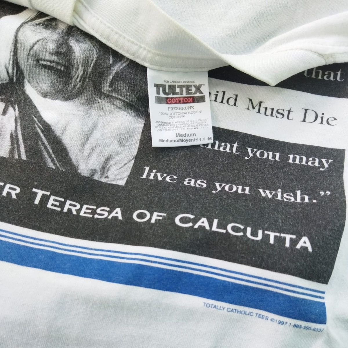 Vintage Vintage 1997 Mother Teresa Catholic Tee Size US M / EU 48-50 / 2 - 3 Thumbnail