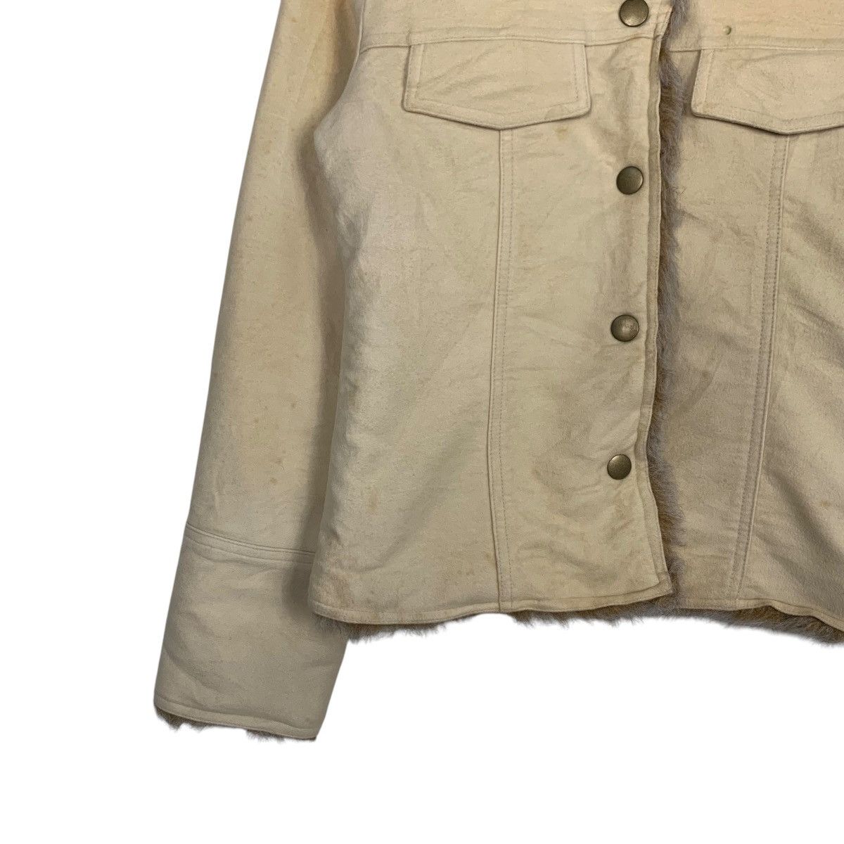 Patrick Cox Vintage PATRICK COX Trashed Rusty Faux Fur Jacket #2749-C124 Size S / US 4 / IT 40 - 5 Thumbnail