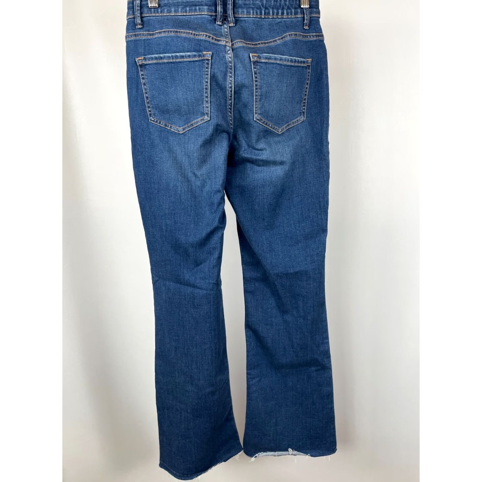 Vintage Knox Rose Jeans Womens 8 Bootcut Denim Distressed Mid Rise Raw Hem Stretch Blue 5-Pocket Design Mens Womens Girls Boys? Size 30" / US 8 / IT 44 - 5 Thumbnail