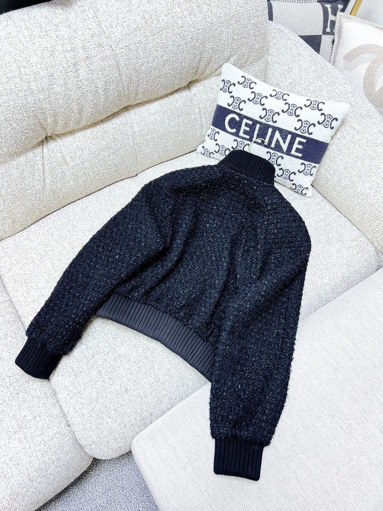Chanel Chanel Studded bead embroidery letter logo blue tweed jack Size XS / US 0-2 / IT 36-38 - 3 Thumbnail