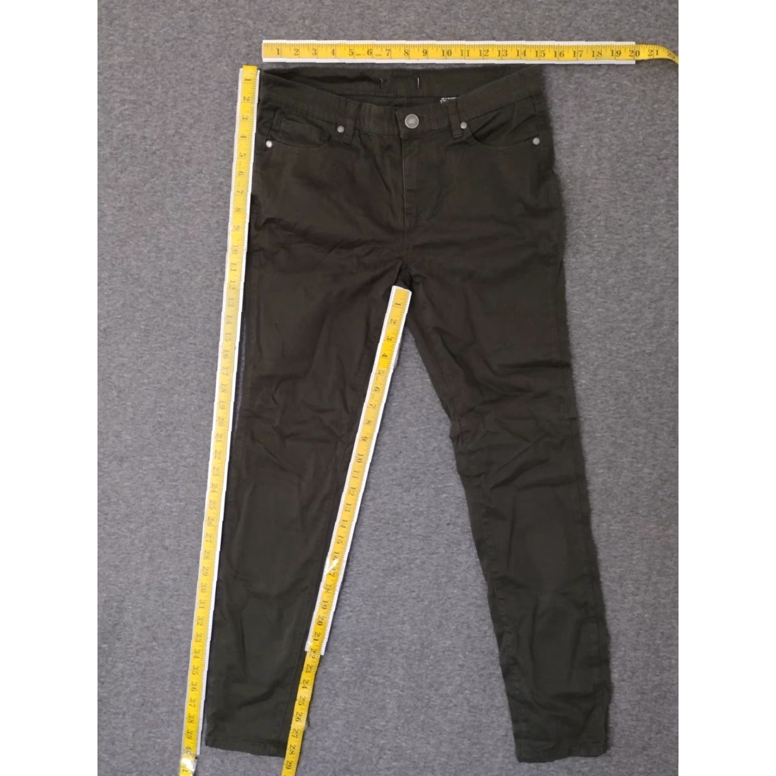 Buffalo David Bitton Buffalo David Bitton Jeans Olive Green Skinny Stretch 6 Women Cotton Blend Denim 28 Inseam Mid Rise Button Zipper 5-Pocket Classic Size 28" / US 6 / IT 42 - 4 Thumbnail