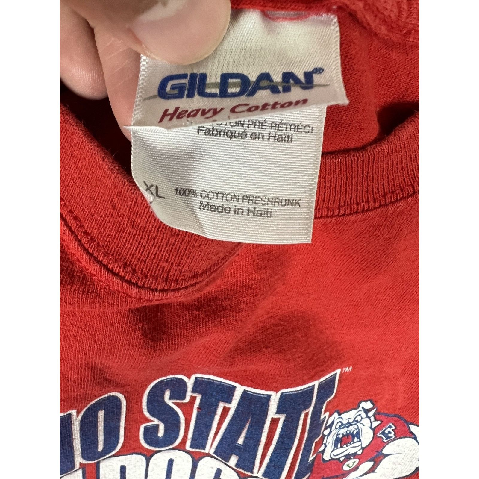 Gildan Vintage Fresno State Bulldogs T-Shirt Size XL Double Sided Y Size US XL / EU 56 / 4 - 8 Thumbnail
