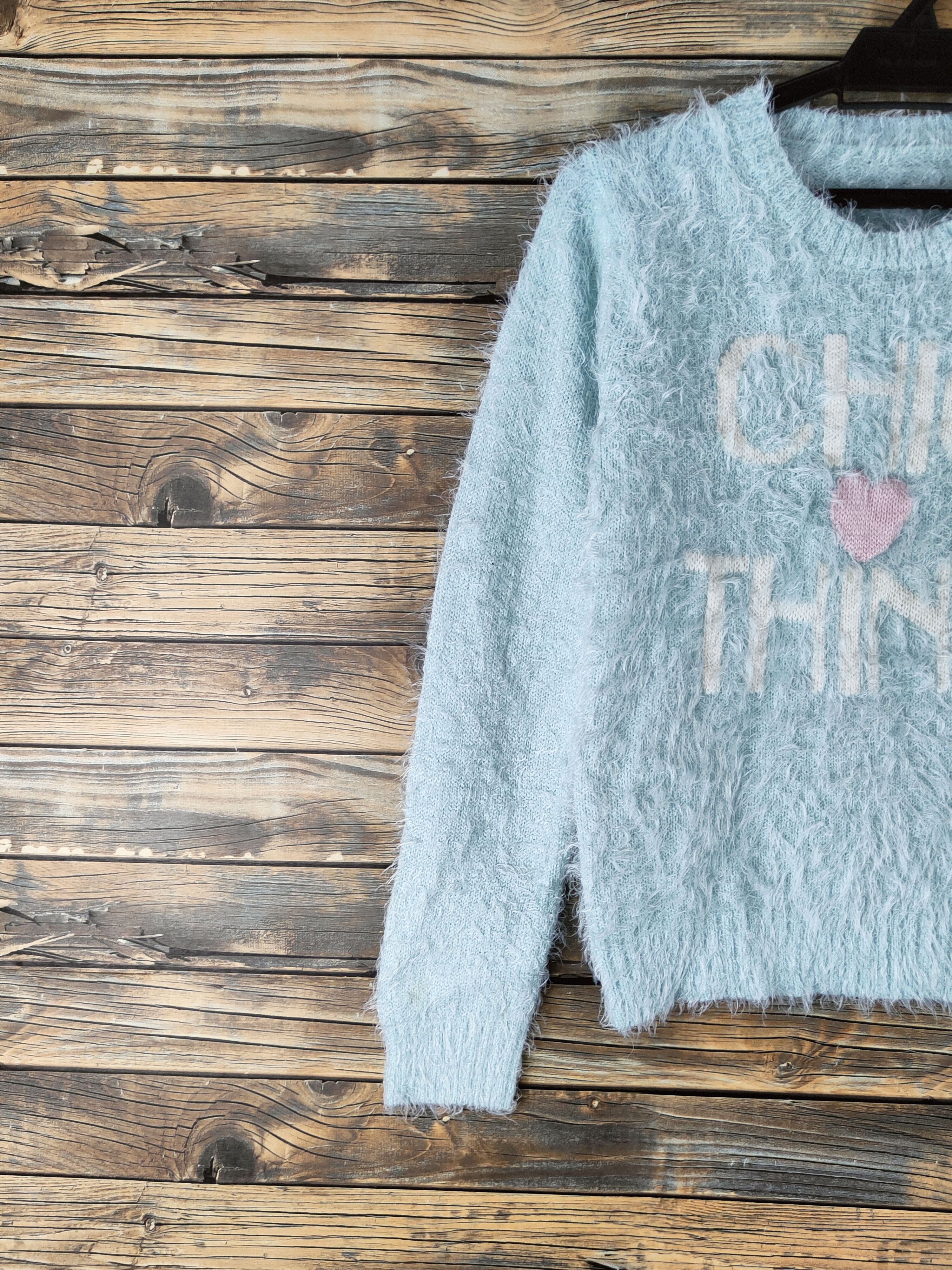 Japanese Brand DL Japanese Brand Turquoise Fur Mohair Knitwear #46-492 Size XS / US 0-2 / IT 36-38 - 3 Thumbnail