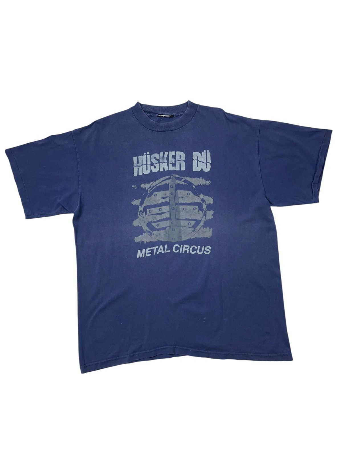 Band Tees Vintage 90s Husker Du Metal Circus Band T-shirt Black Flag Size US XL / EU 56 / 4 - 1 Thumbnail