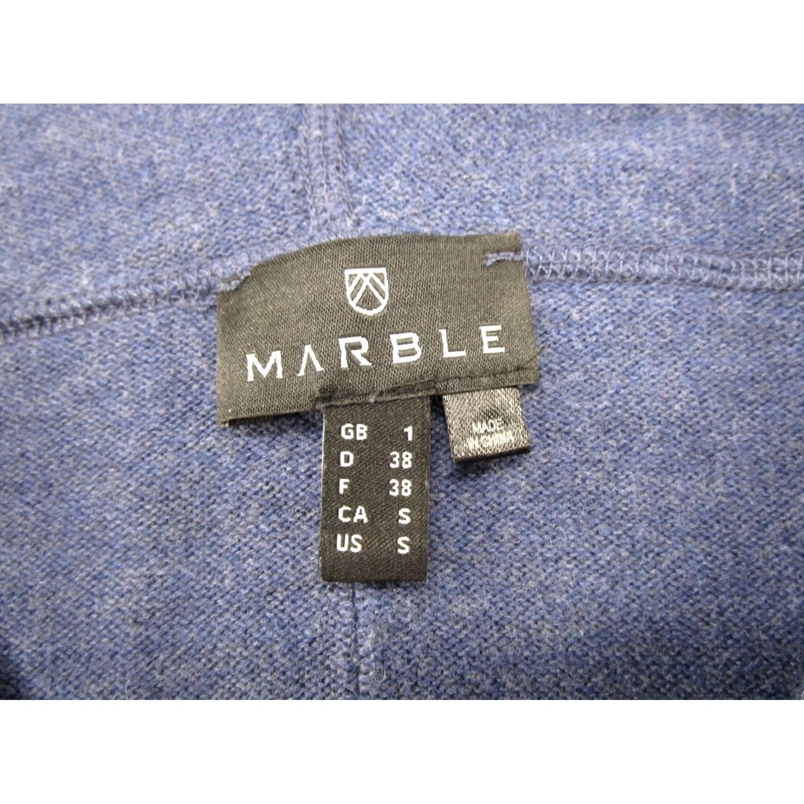 Vintage Marble Blue Knit Pullover V Neck Sweater Hoodie Womens Size S Golf Cotton Size S / US 4 / IT 40 - 2 Thumbnail