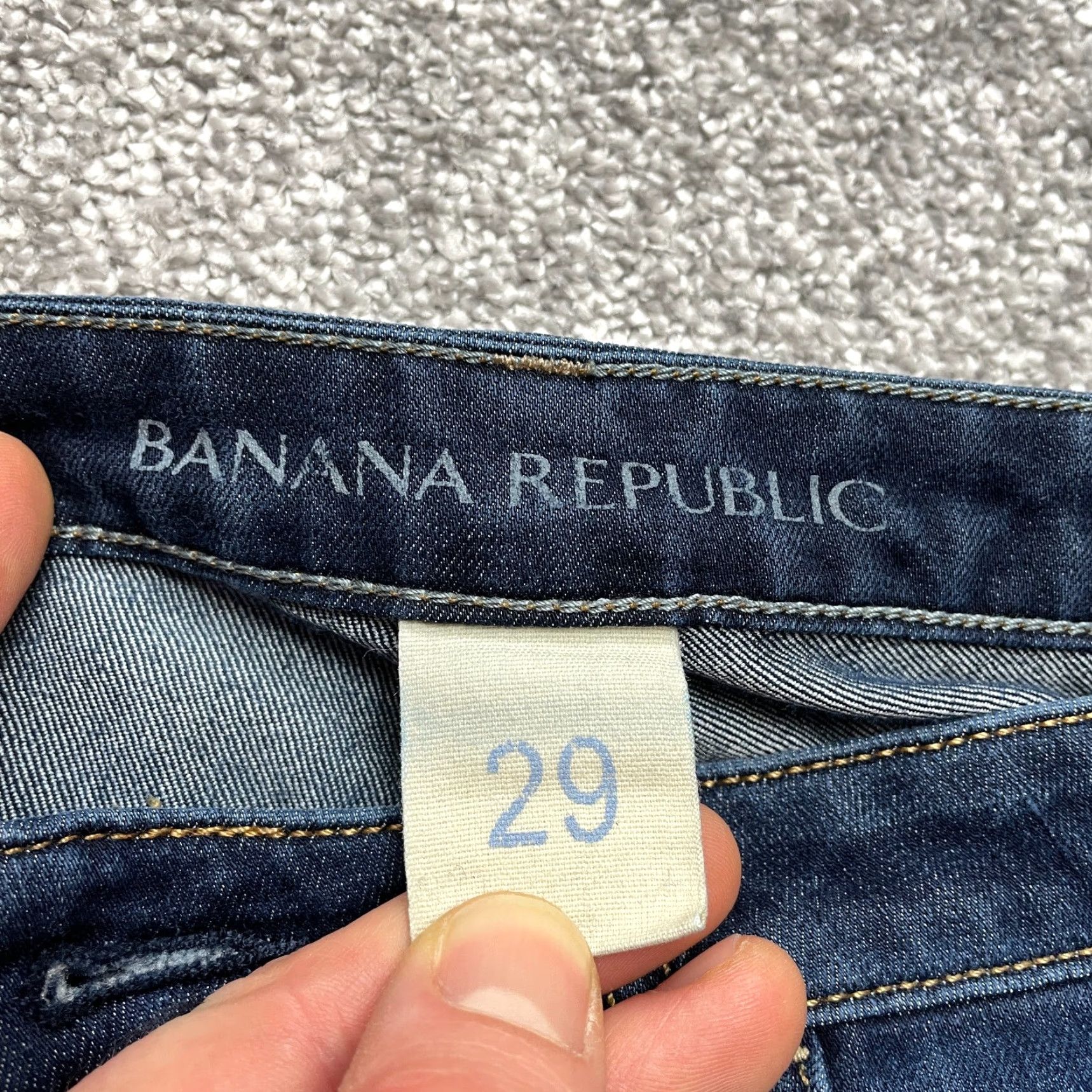 Banana Republic Banana Republic Jeans Womens Skinny Ultimate Denim Dark Wash 29 31x27 Blue Stretch 5-Pocket Modern Rise Mid/8.5-10.5in Size 24" / US 00 / IT 34 - 2 Thumbnail