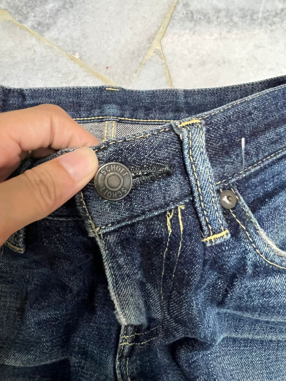 Schott Schott Perfecto Distressed Selvedge Denim Size US 31 - 8 Thumbnail