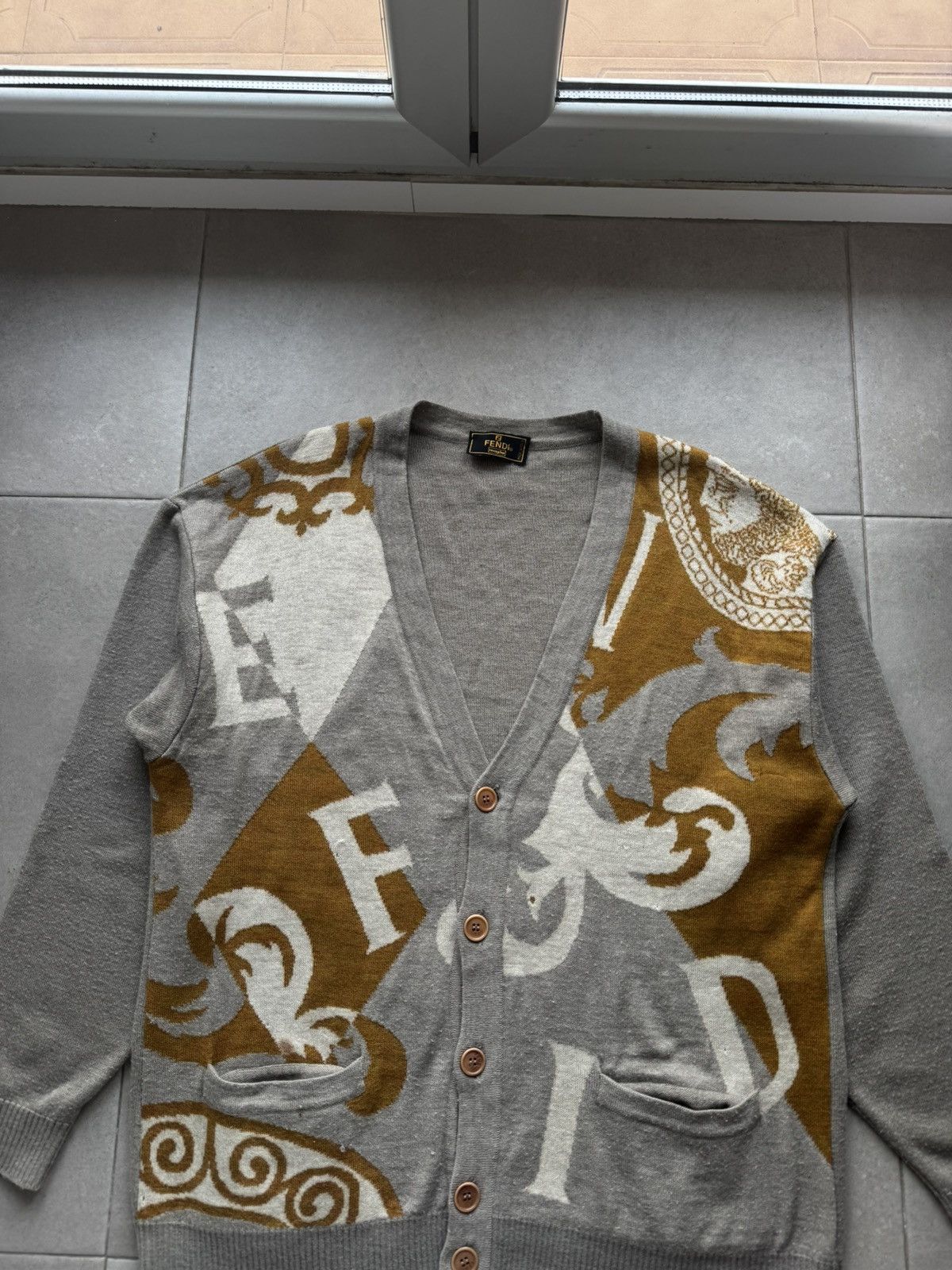 Fendi Fendi Maglia Vintage Knited Men’s 50 Size Button Wool Cardigan Sweater Pullover Size US L / EU 52-54 / 3 - 4 Thumbnail