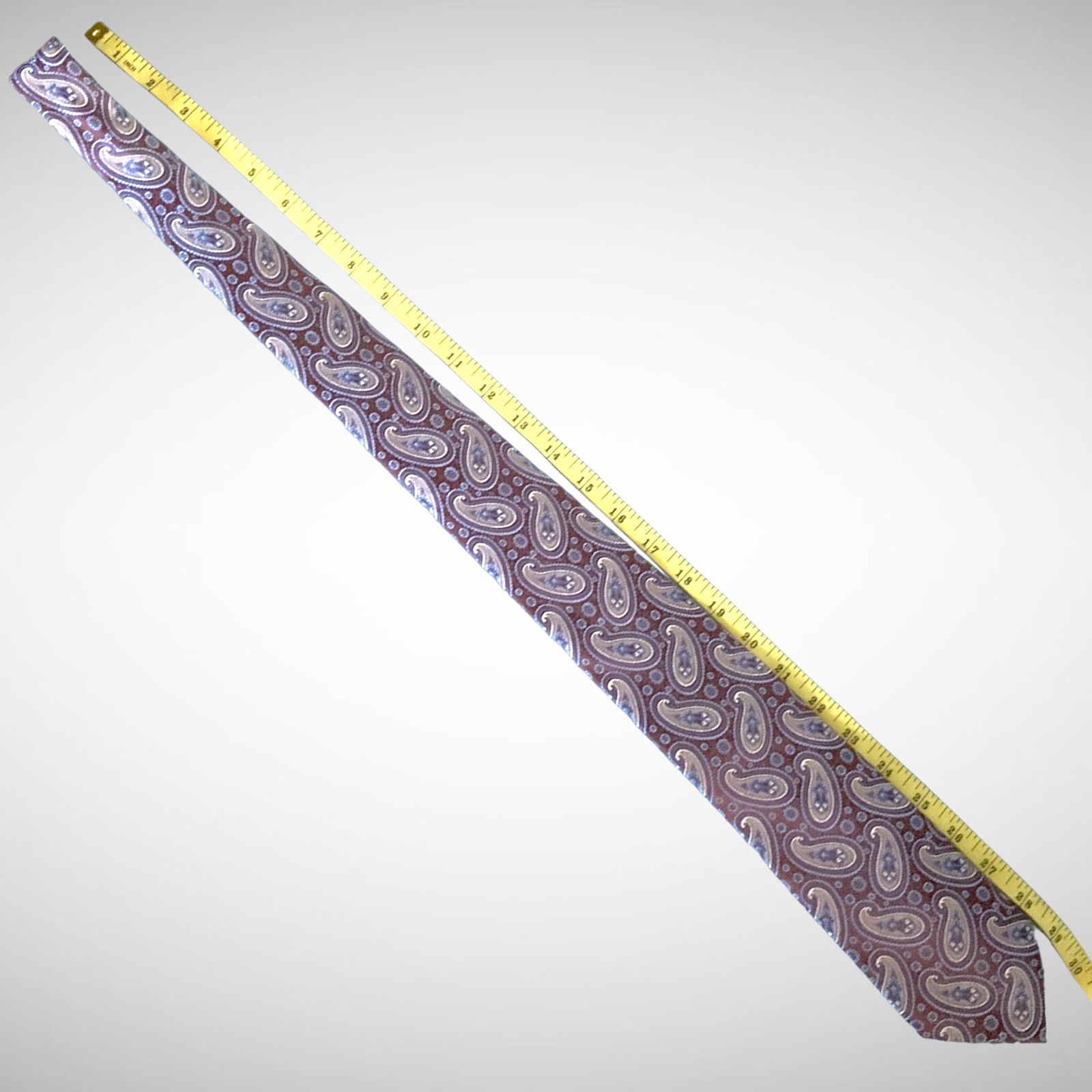 Burma Bibas BURMA-BIBAS 100% Silk Paisley Print Neck Designer Tie Size ONE SIZE - 8 Thumbnail
