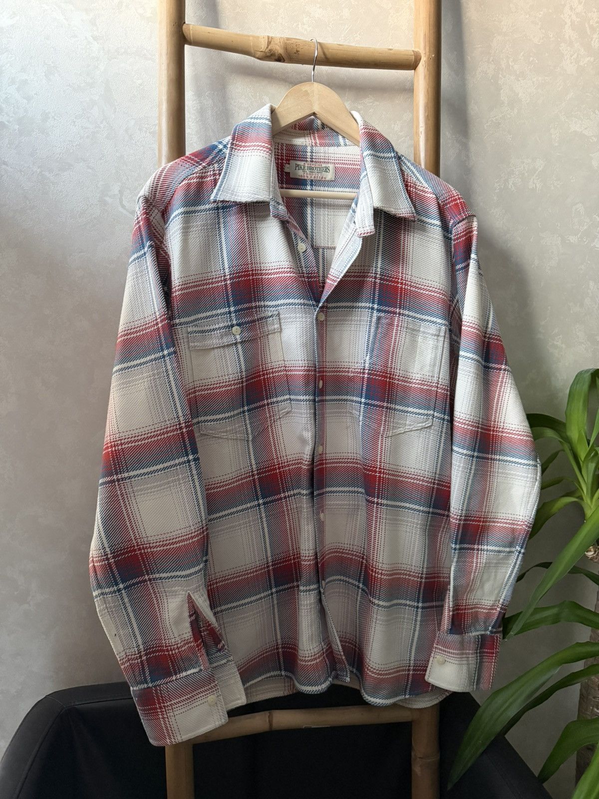 Pike Brothers Pike Brothers Cotton Pocket USA Shirt Size US L / EU 52-54 / 3 - 3 Thumbnail