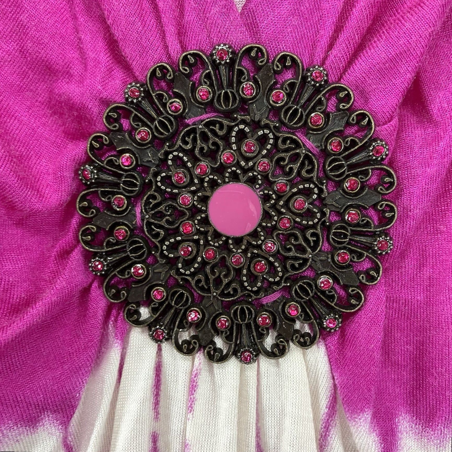 Vintage VINTAGE INC International Concepts Women’s Dress Sleeveless Long Pink Tie-Dye Y2K Bohemian Beach Party Formal 90s Size S / US 4 / IT 40 - 5 Thumbnail