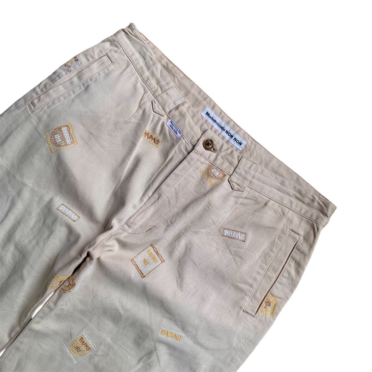 Designer × Japanese Brand × Mademoiselle Non Non Vintage Papas Mademoiselle Non Non Patch Pants Size US 38 / EU 54 - 2 Thumbnail