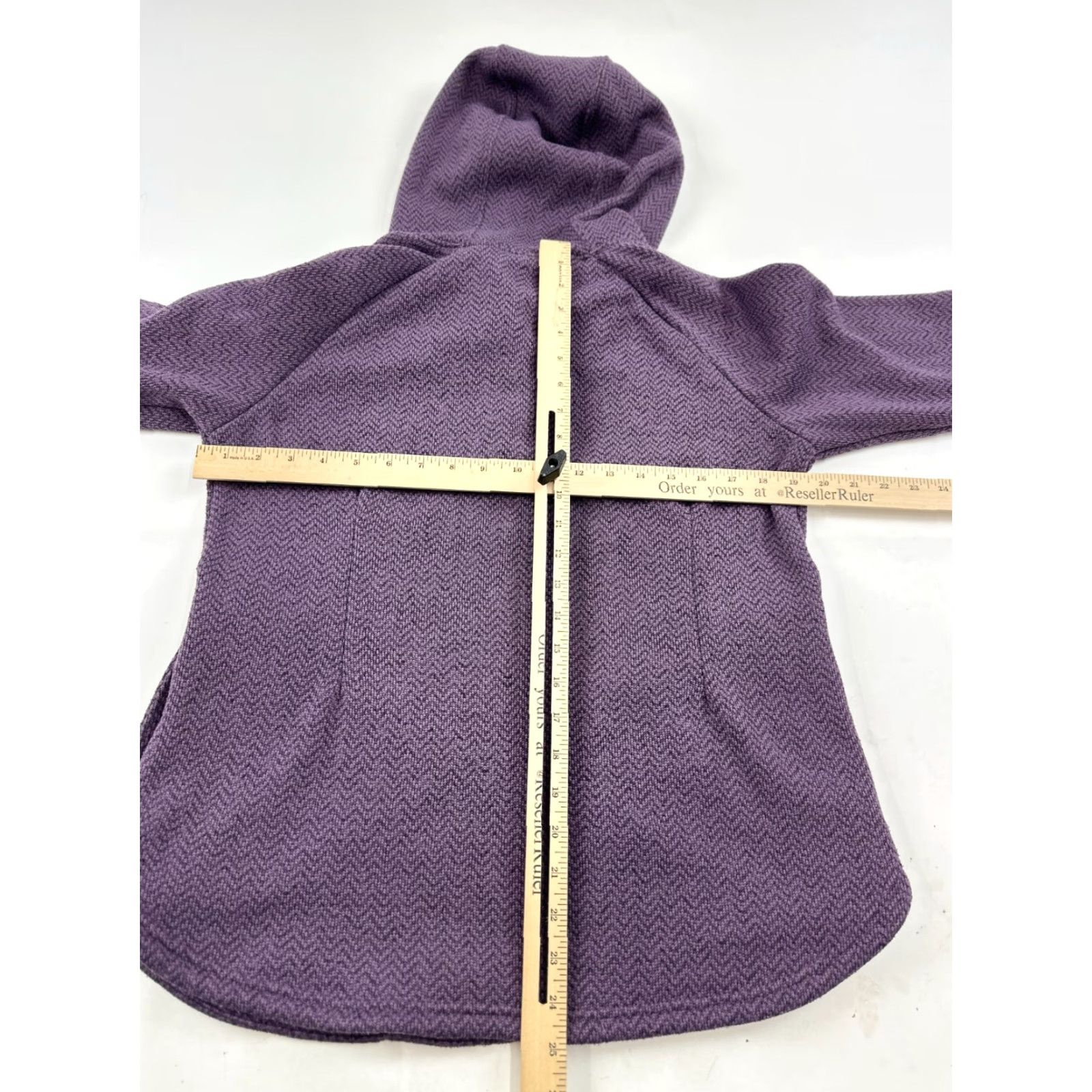 Vintage Columbia Sweater Womens Large Purple Chevron Hooded Long Sleeve Button Front Pullover Casual Outdoor Fall Winter Size L / US 10 / IT 46 - 7 Thumbnail