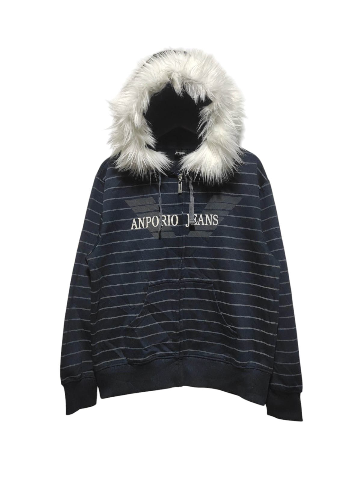 Hysteric Glamour Londoner Stripes zip Fur Hoodie IfSixWasNine LGB style Size US L / EU 52-54 / 3 - 1 Thumbnail