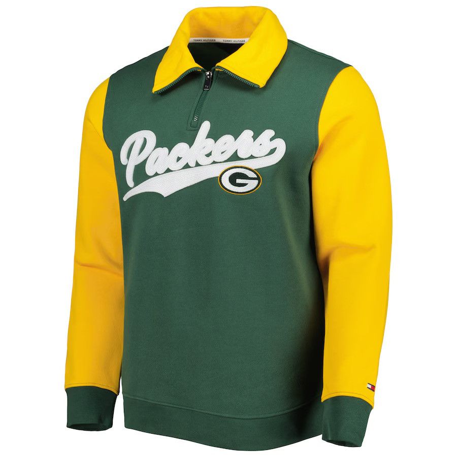 Tommy Hilfiger Tommy Hilfiger Green Bay Packers Pullover Sweatshirt 1/4 Zip Size US XXL / EU 58 / 5 - 2 Thumbnail