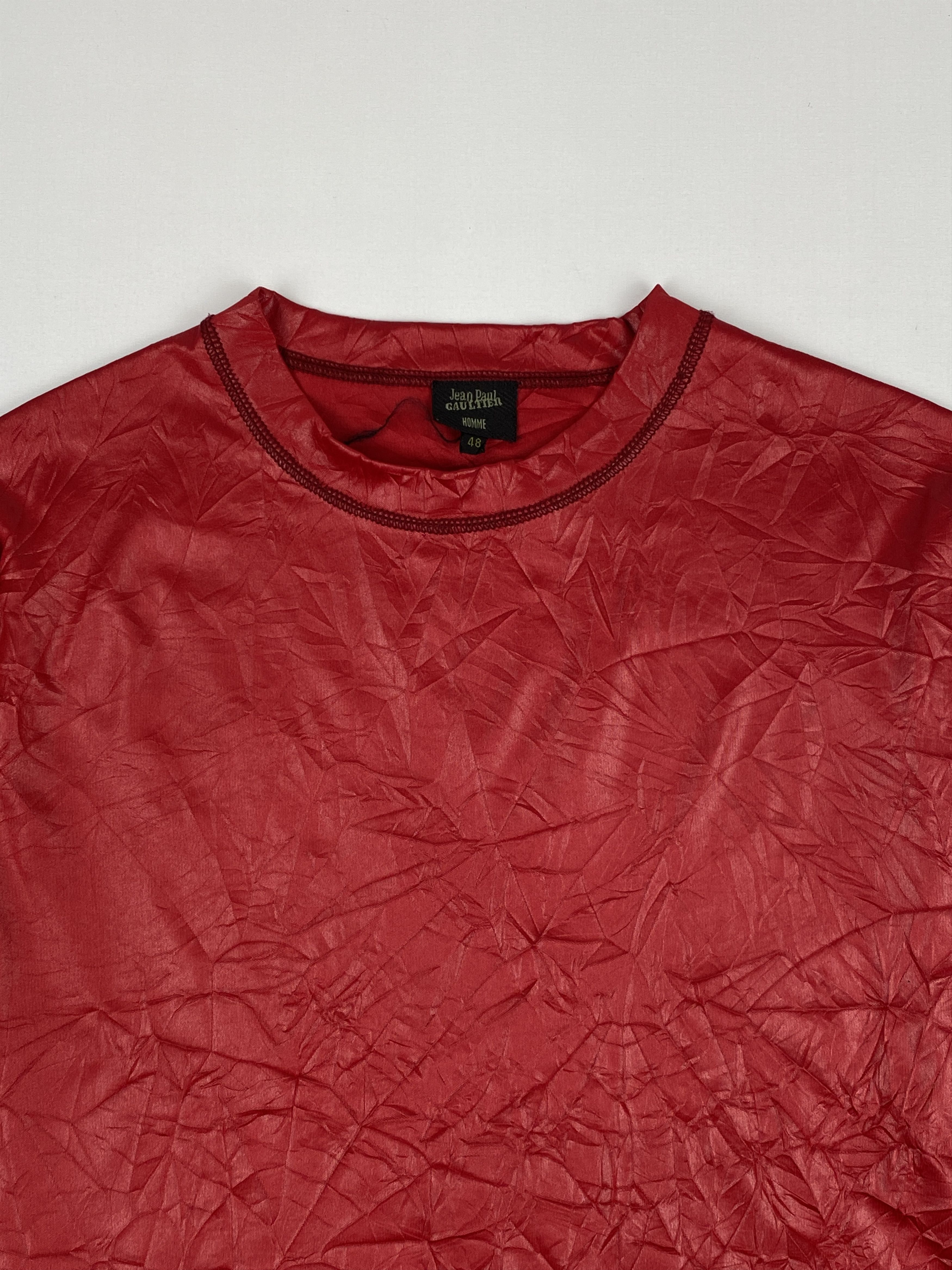 Jean Paul Gaultier Archived Crinkle Long Sleeve T-Shirt Size XL / US 12-14 / IT 48-50 - 7 Thumbnail