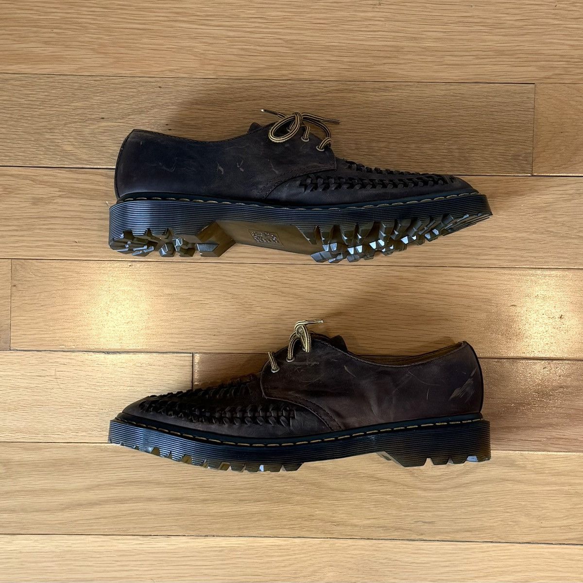 Dr. Martens Dr. Martens Ezra 3-Eye Distressed Woven Leather Oxford US 12 Size US 12 / EU 45 - 3 Thumbnail