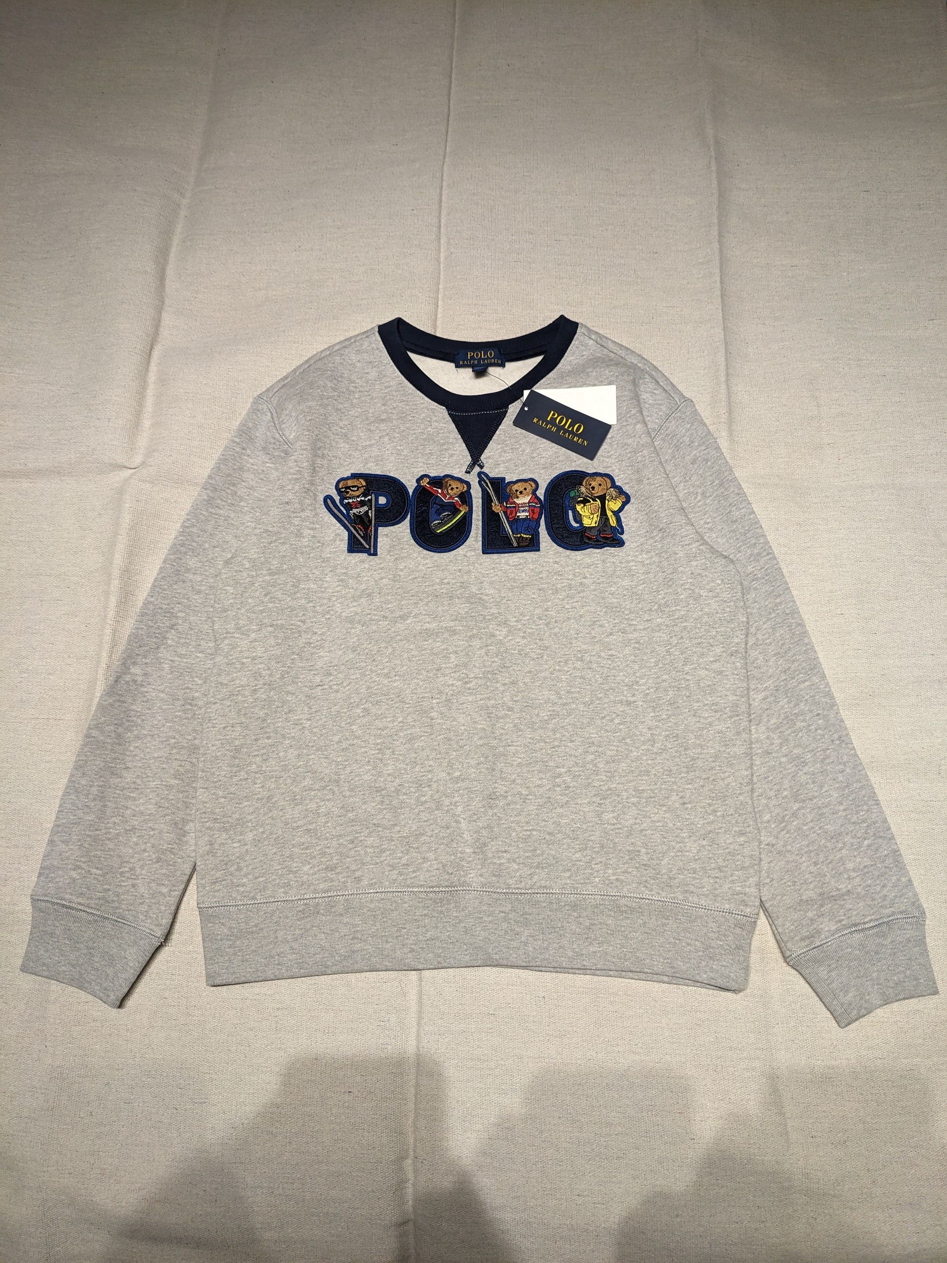 Polo Ralph Lauren Polo Spellout Embroidered Crewneck Sweater boys L men's S Size US S / EU 44-46 / 1 - 1 Thumbnail