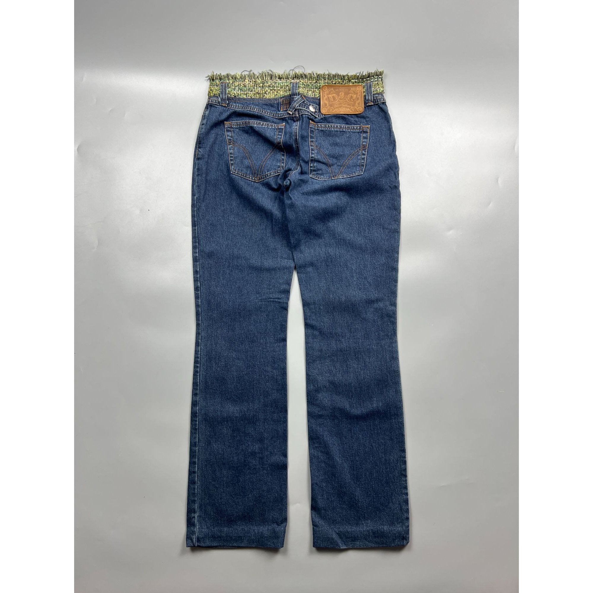 Dolce & Gabbana Dolce & Gabbana Tweed Waist Denim Jeans Pants (Y0842) Size 28" / US 6 / IT 42 - 10 Thumbnail