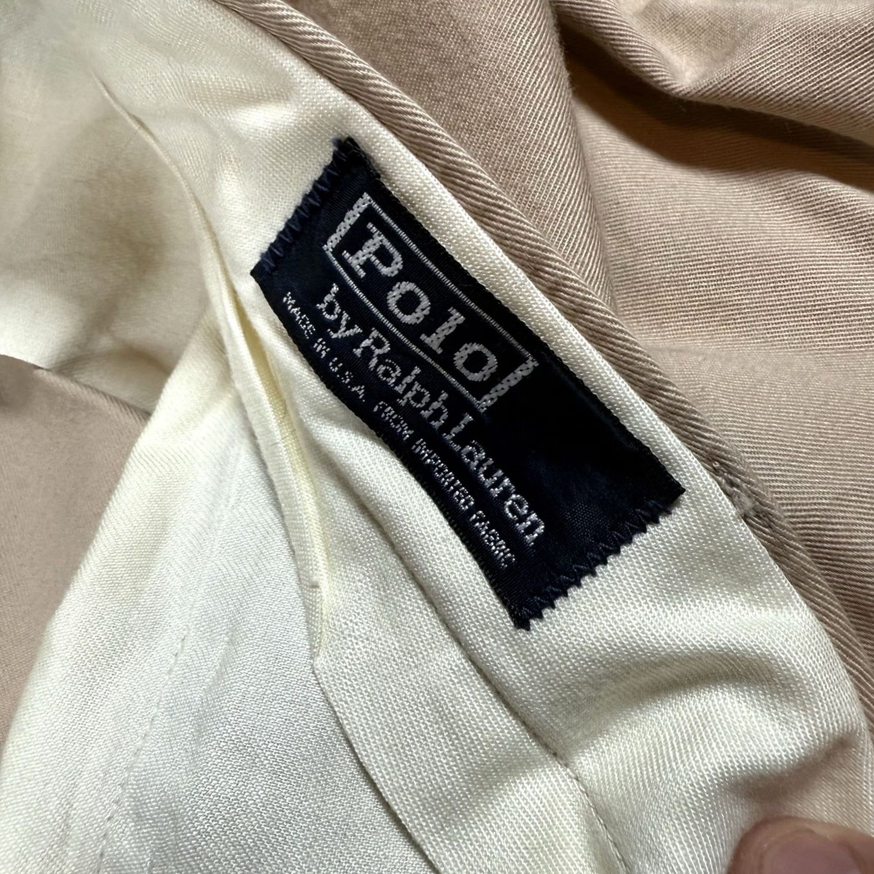Polo Ralph Lauren VINTAGE Polo Ralph Lauren Dress Pants Mens 35x30 Khaki Beige Chino USA Made Size US S / EU 44-46 / 1 - 6 Thumbnail