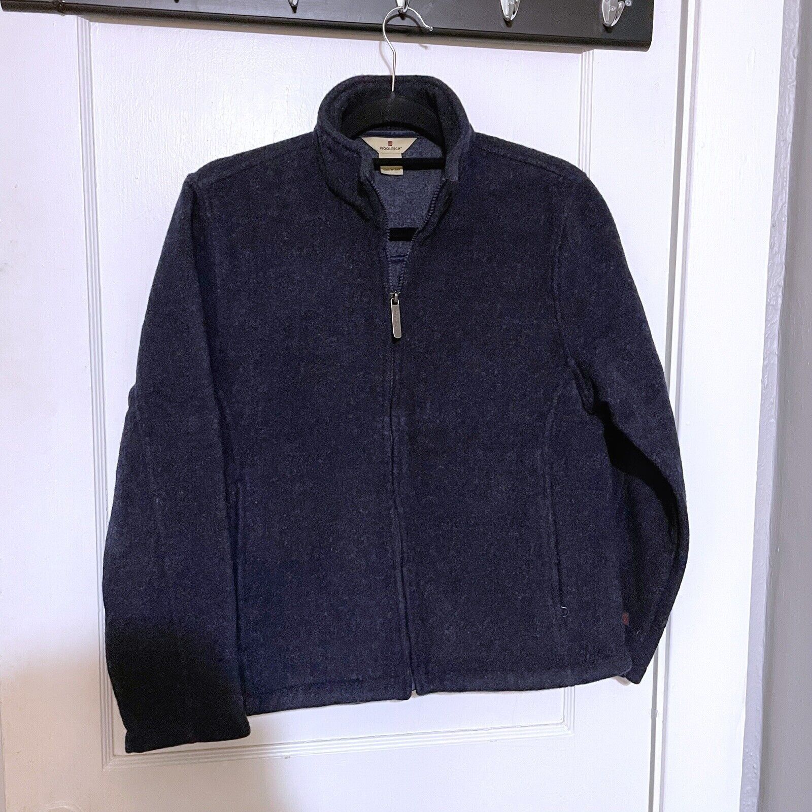 Woolrich Woolen Mills Woolrich Deep Navy Heather Wool Zip Up Jacket Small Size S / US 4 / IT 40 - 1 Thumbnail