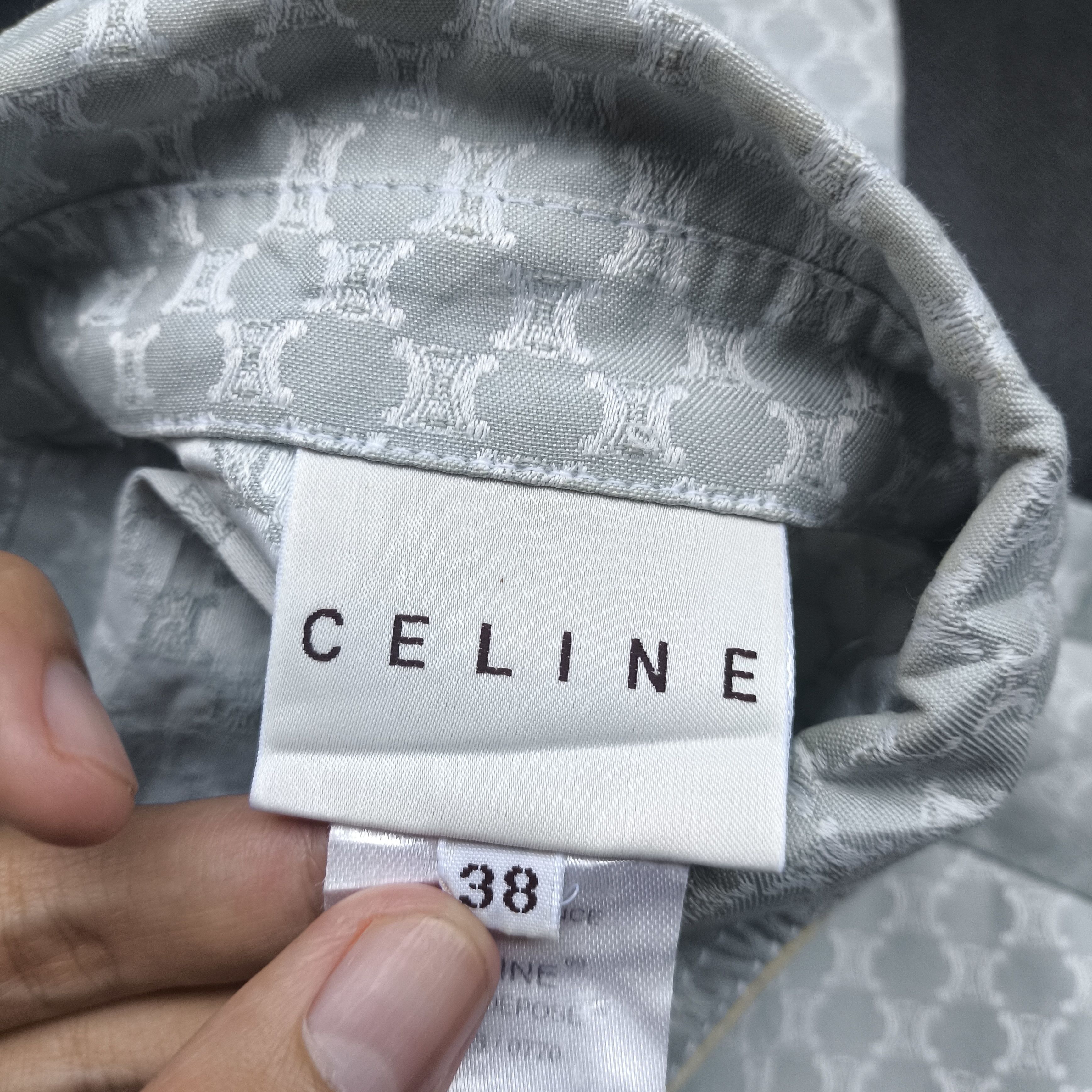 Celine 🔥ACC offer🔥 RARE Celine monogram denim soft jacket Size S / US 4 / IT 40 - 3 Thumbnail
