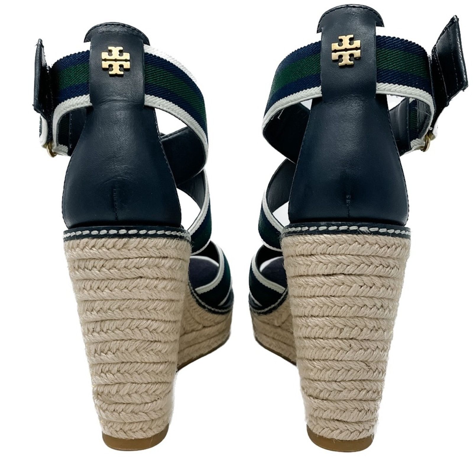 Tory Burch Tory Burch Frieda Stripe Canvas Leather Espadrilles size 9.5 Size US 9.5 / IT 39.5 - 5 Thumbnail
