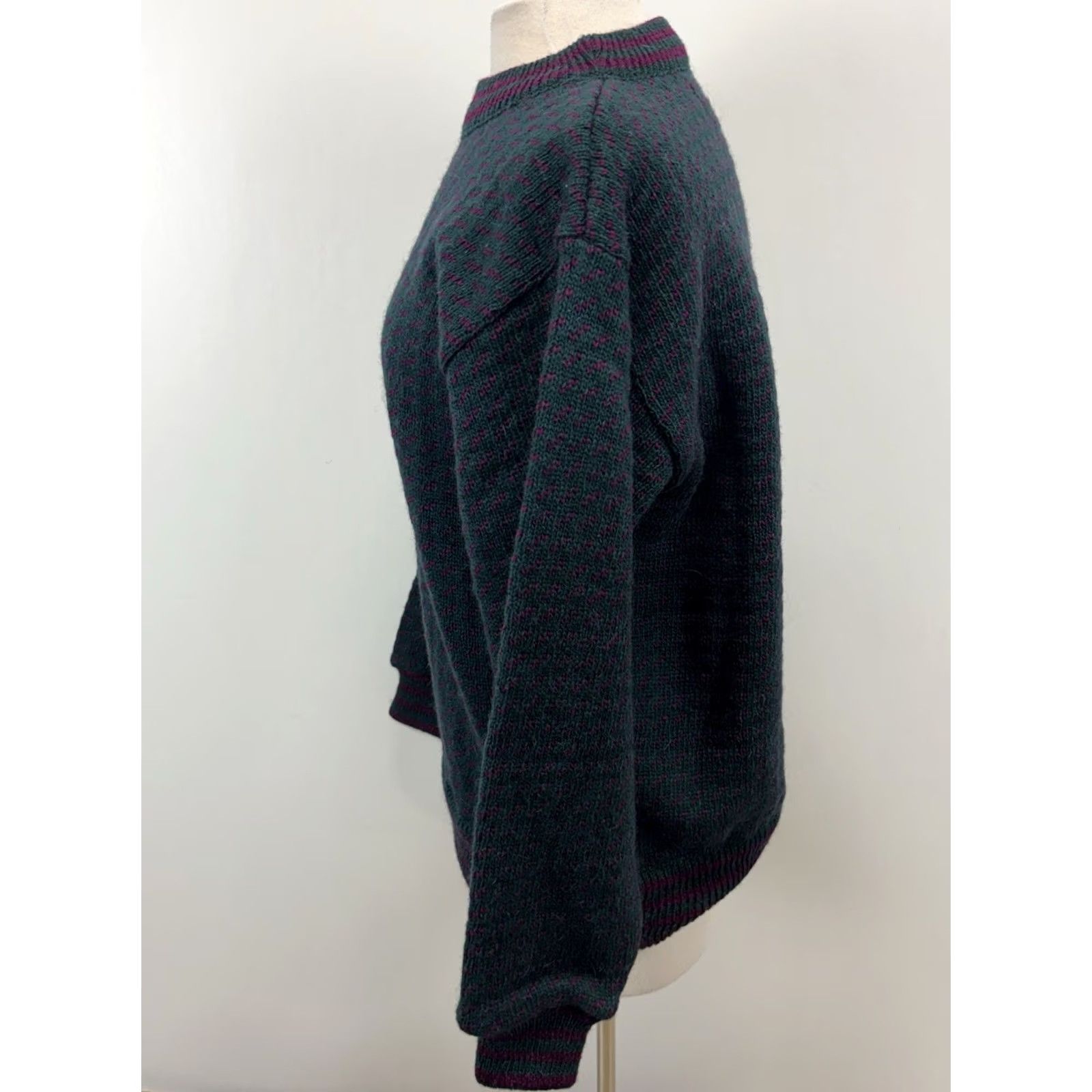 Vintage VINTAGE L.L.Bean Norwegian Sweater Birds Eye Wool Blend Large Womens 80s Crewneck Pullover Knit Wool Fall Winter Crew Neck Shirt Woman Size L / US 10 / IT 46 - 2 Thumbnail