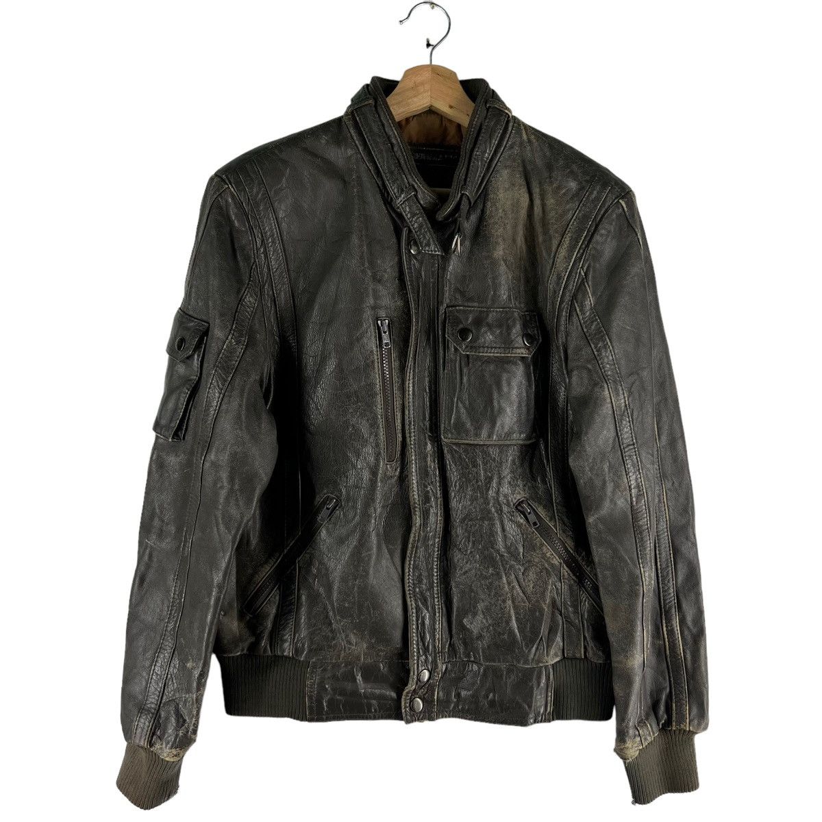 Japanese Brand 🔥VINTAGE BIKER LEATHER JACKET SIEINMARK JAPAN MADE Size US S / EU 44-46 / 1 - 1 Thumbnail