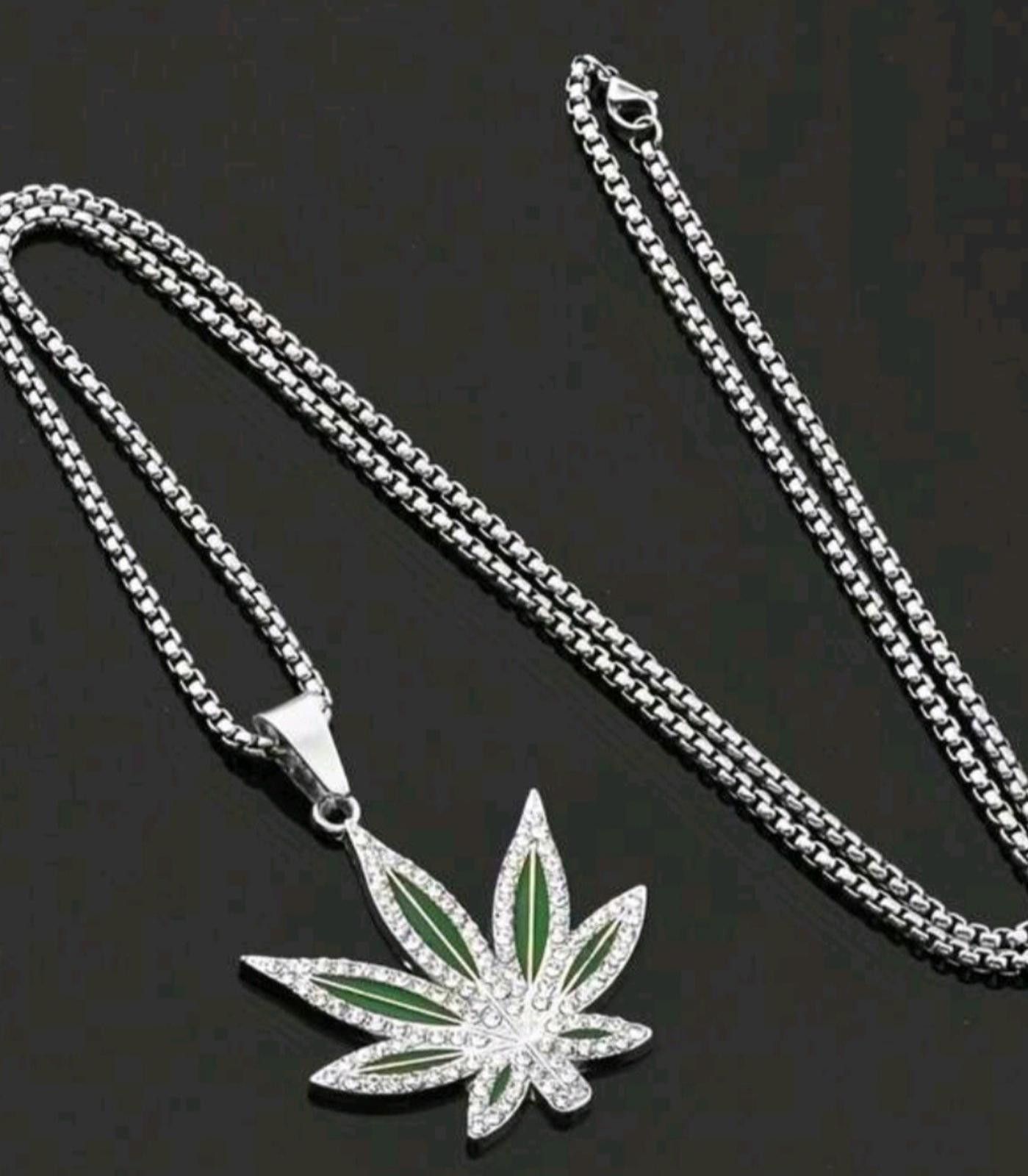 The Unbranded Brand Mary Jane Plant (Chain)-(Silver)-(Green)-(New)-Zirconia-$33 Size ONE SIZE - 2 Thumbnail