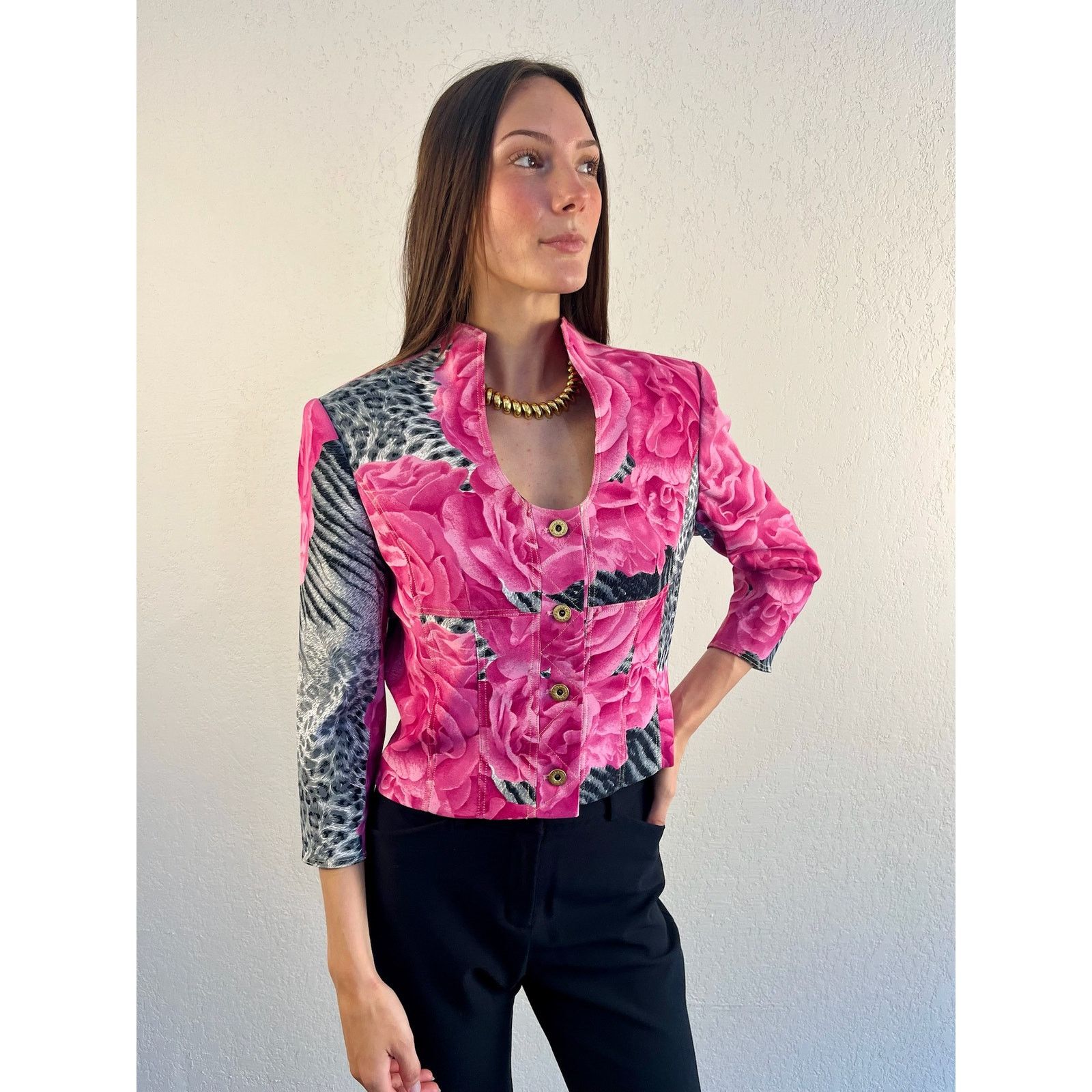 Other Alberto Malaki Fitted Jacket. Floral and Animal Print Size M / US 6-8 / IT 42-44 - 1 Thumbnail