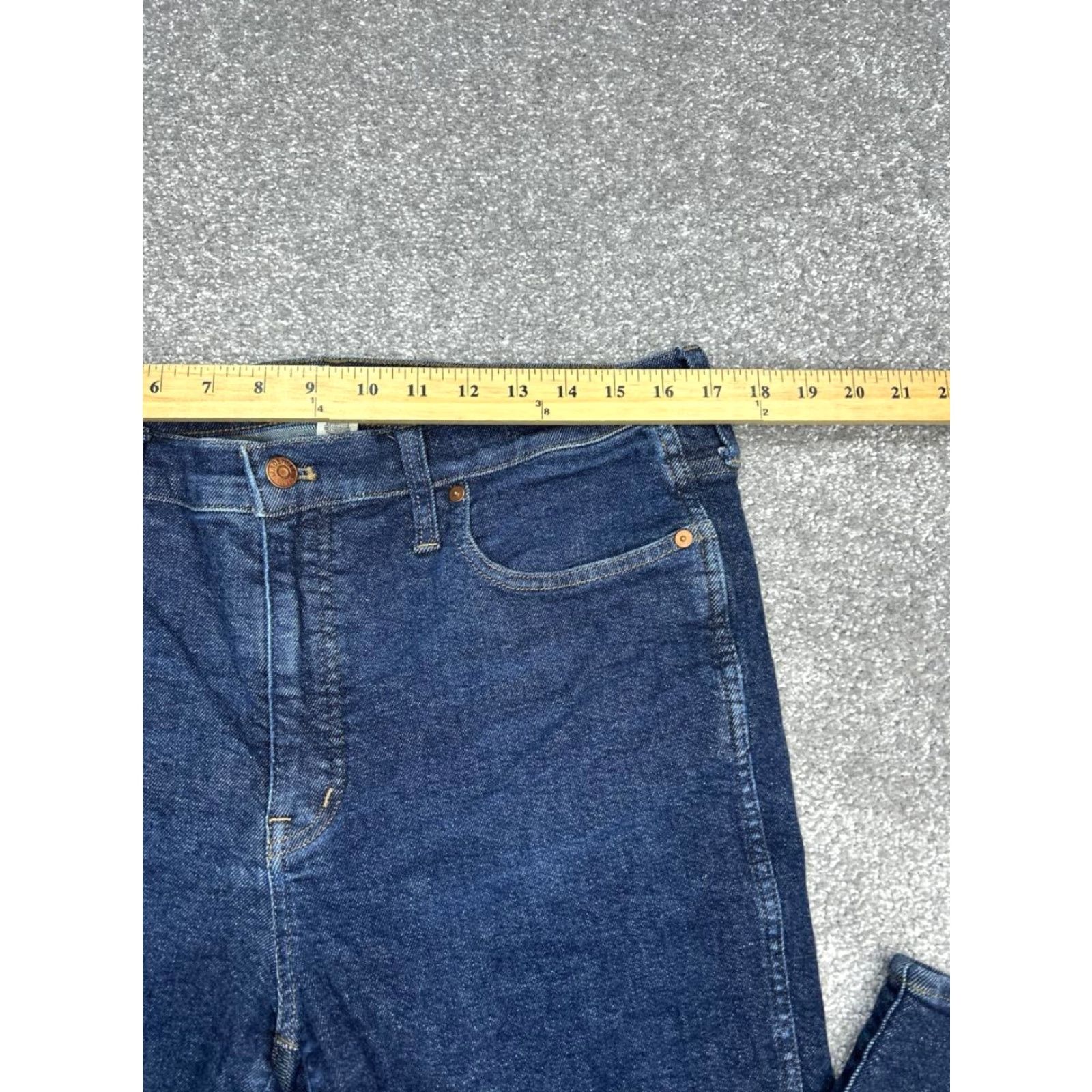 Madewell Madewell Jeans Womens 32 Tall Stovepipe Midi Rise Blue Denim Straight Leg 34x30 Vintage: No Size 24" / US 00 / IT 34 - 6 Thumbnail