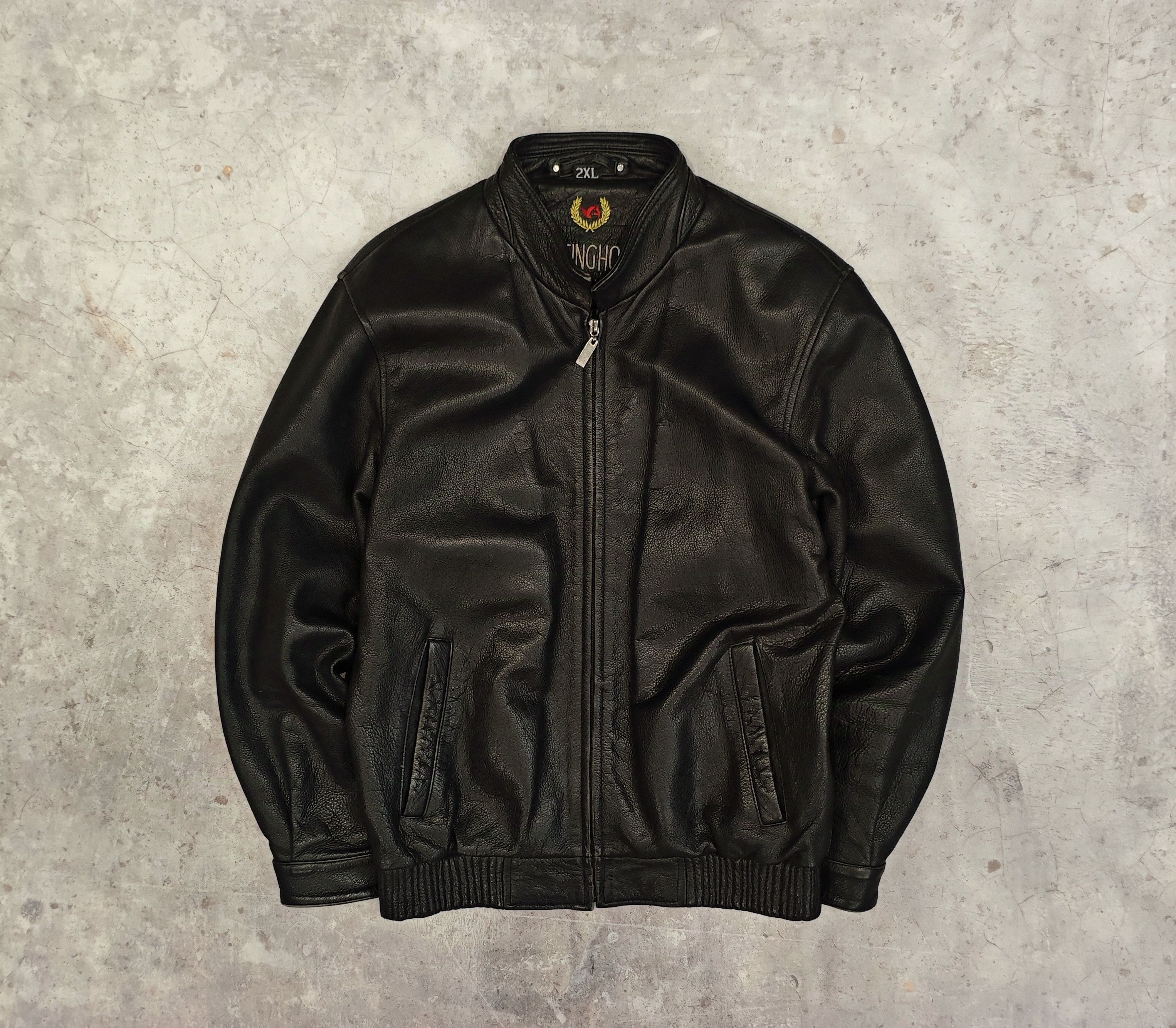 Genuine Leather × Vintage Hunter Horse 2000s Genuine Leather jacket Streetwear Luxury Size US L / EU 52-54 / 3 - 1 Thumbnail