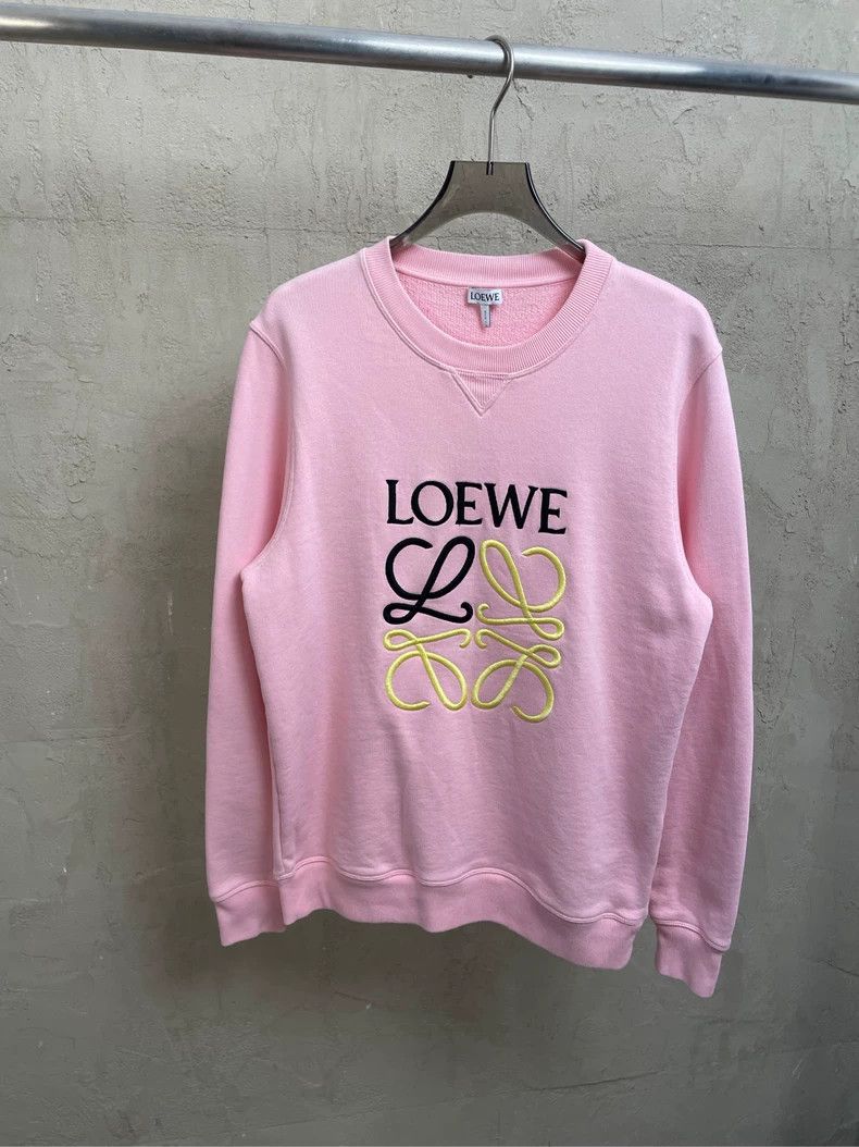 Loewe loewe pink logo embroidered sweatshirt - dmc Size US S / EU 44-46 / 1 - 1 Thumbnail