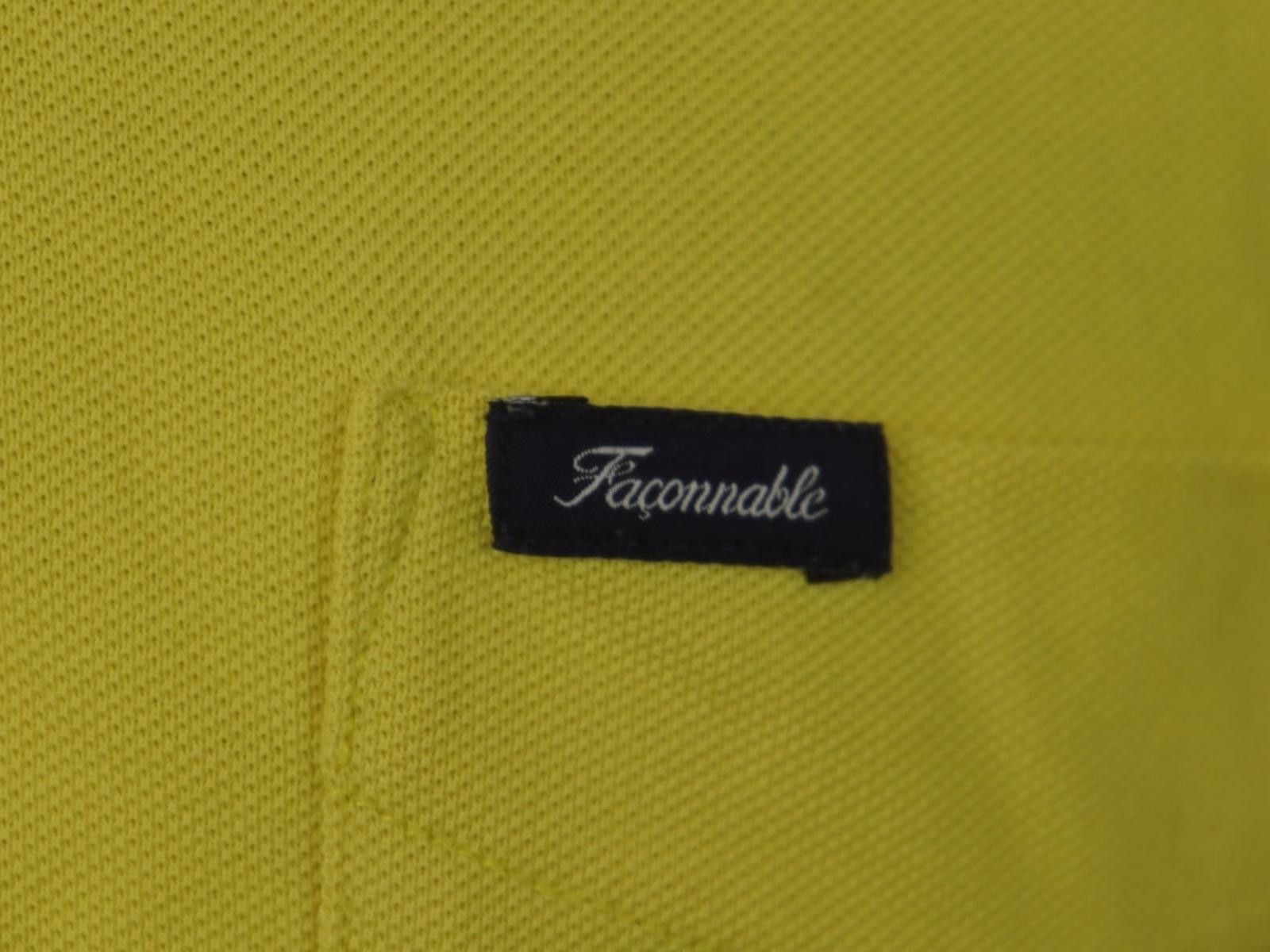 Faconnable Façonnable Yellow Cotton Collared Casual Polo Shirt Size XL Size US XL / EU 56 / 4 - 4 Thumbnail