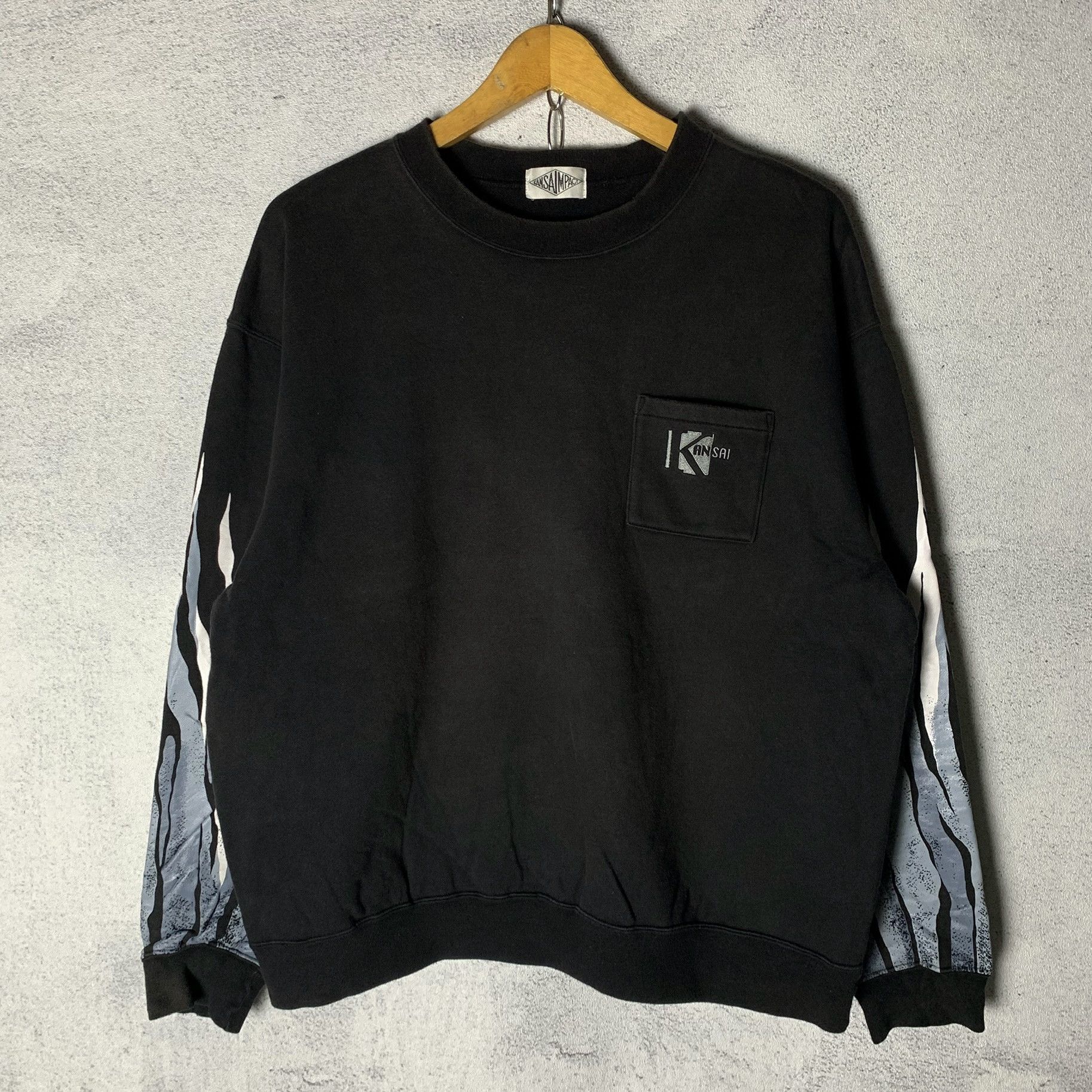 Kansai Yamamoto Vintage Kansai Impact Kansai Yamamoto Sweatshirt Crewneck Size US L / EU 52-54 / 3 - 3 Thumbnail