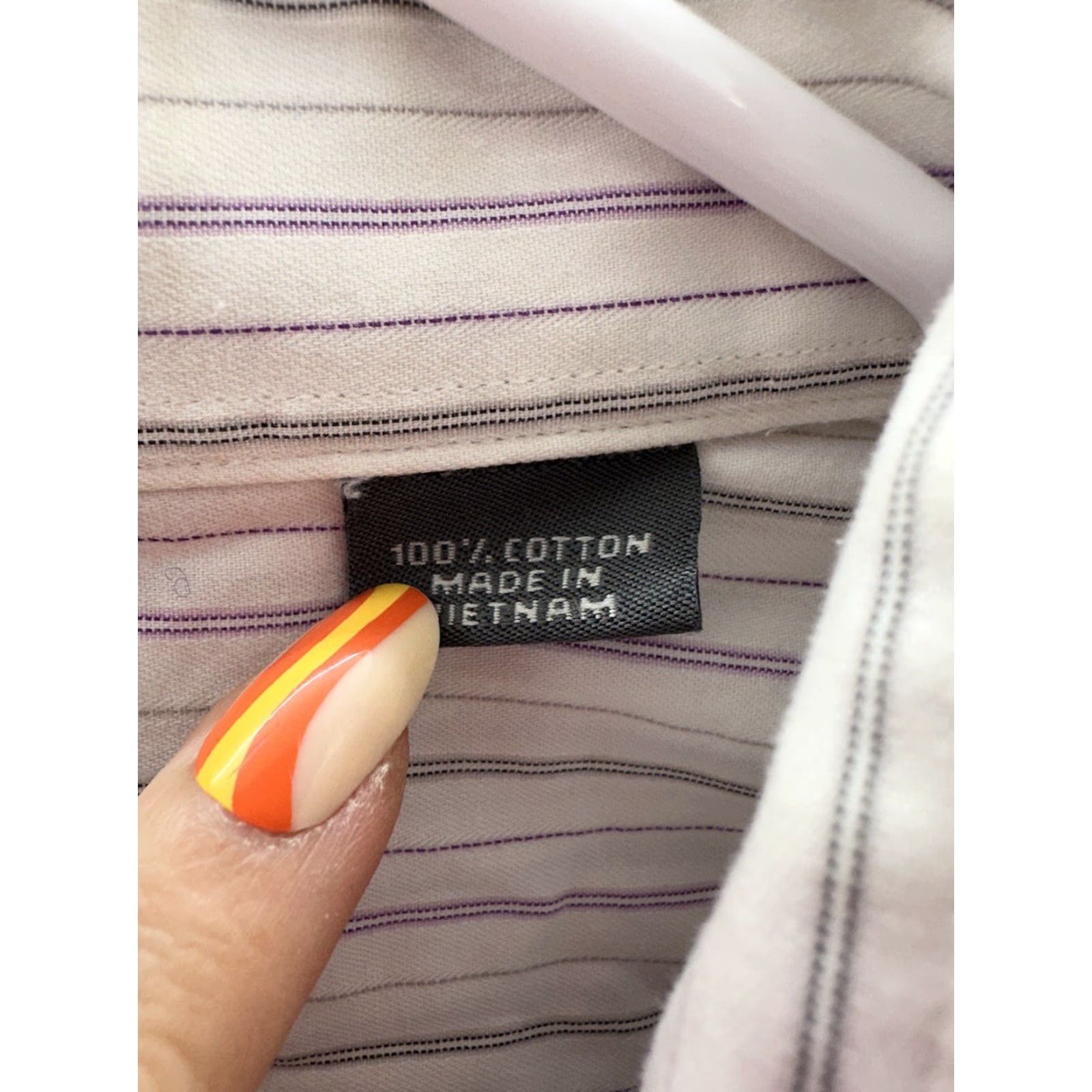 Kenneth Cole Kenneth Cole Reaction Mens Shirt XL Striped Button-Up Slim Fit Mens, Blue, Long Sleeve, Regular Size US XL / EU 56 / 4 - 7 Thumbnail