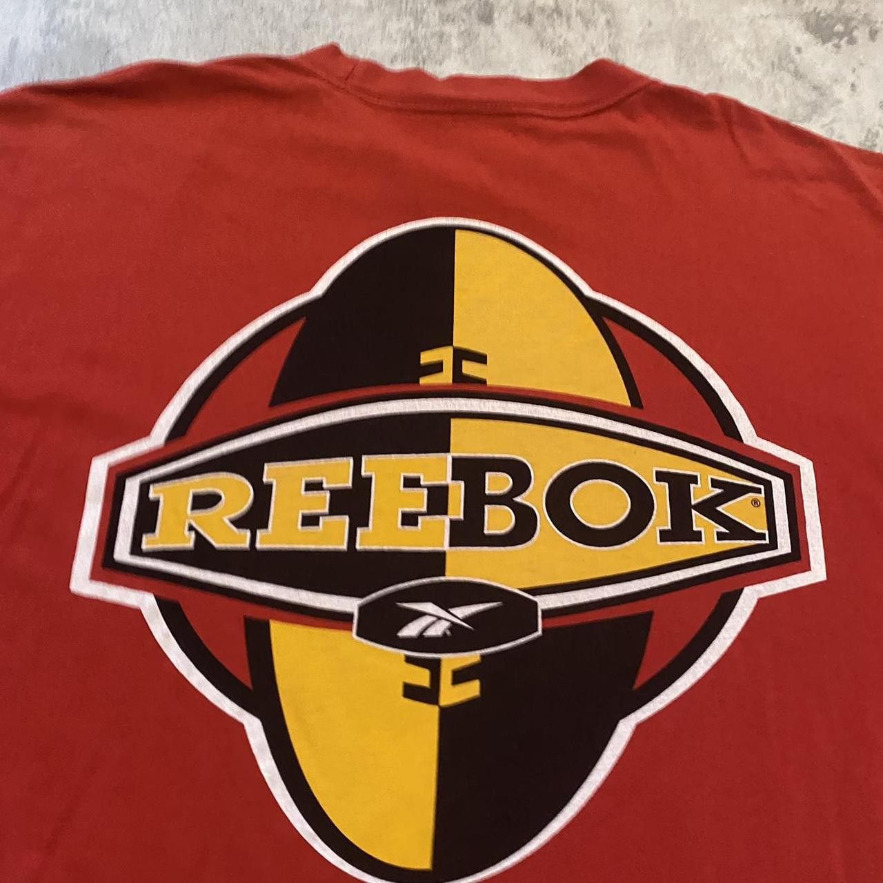 Reebok 90s Red Reebok graphic tee Vintage Retro Boxy Size US L / EU 52-54 / 3 - 3 Thumbnail