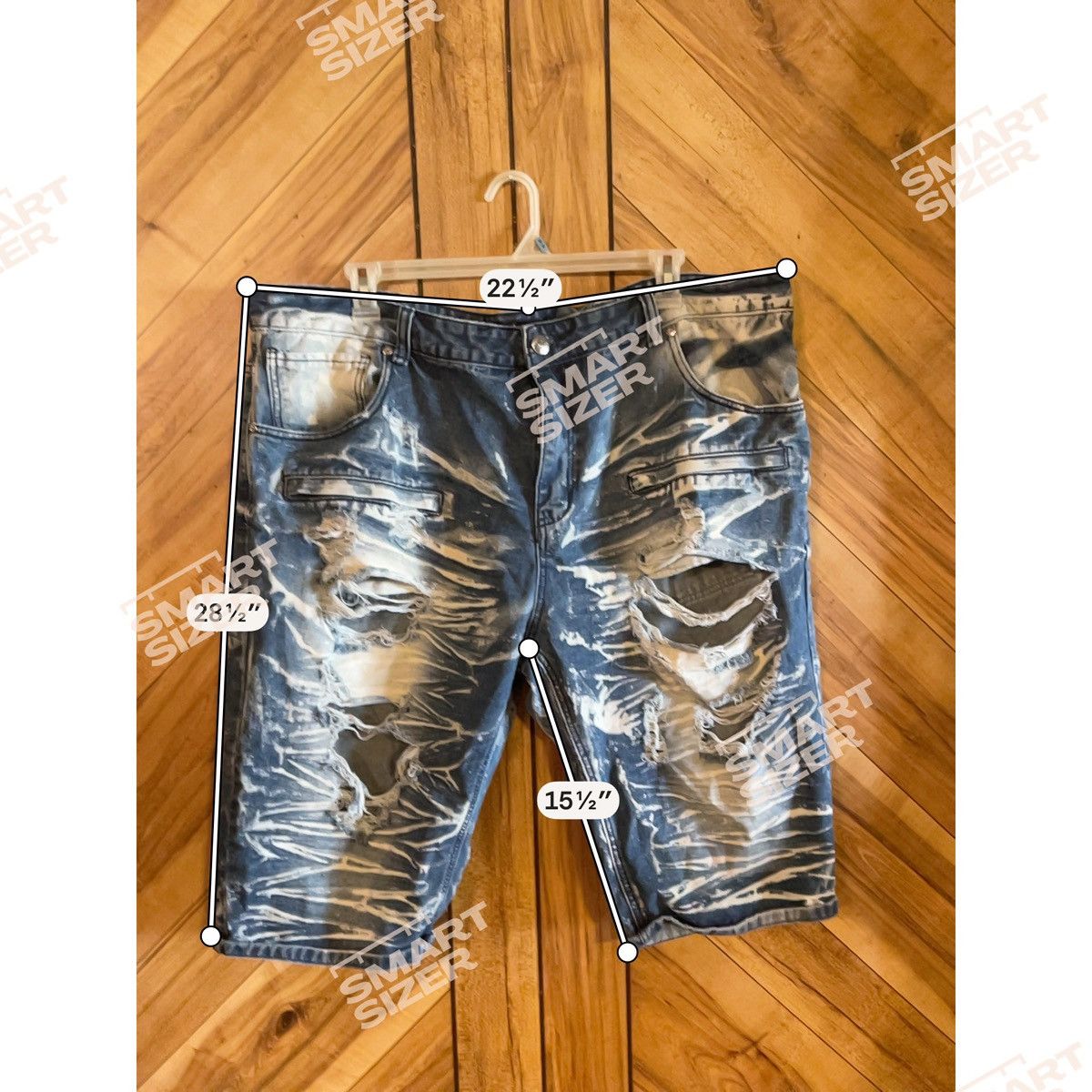 Other Red Ape Mens Big & Tall 46 Acid Wash Distressed Denim Shorts Size US 44 / EU 60 - 11 Thumbnail