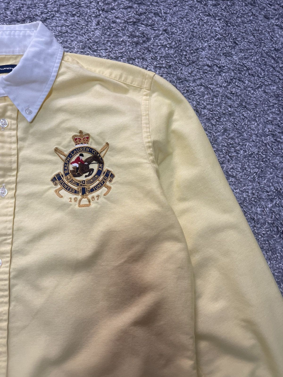Ralph Lauren Sport Ralph Lauren Sport Yellow Vintage Hunter Jumper Logo size 14 Size S / US 4 / IT 40 - 2 Thumbnail