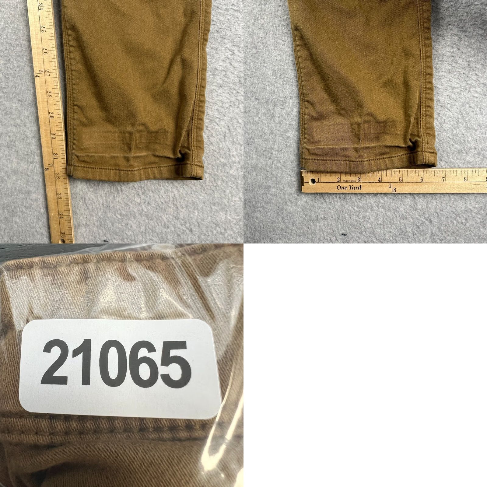 DUER DU/ER N2X Relaxed Taper Pants 31x32 Mens Beige Chino N2X Logo Pockets 5-Pocket Design Casual Workwear Knit Stretch Cotton Blend Size US 31 - 8 Thumbnail
