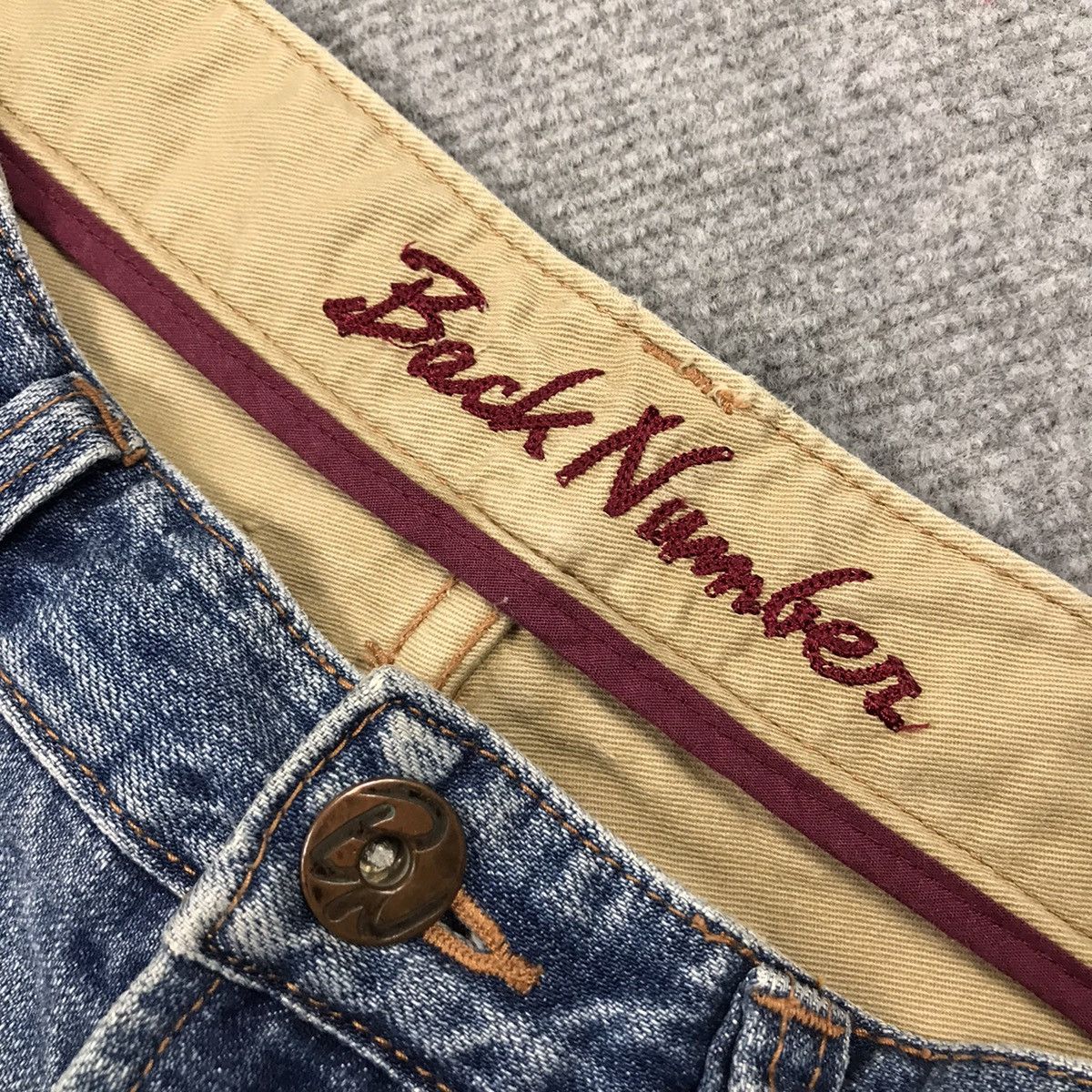 Japanese Brand BACK NUMBER JAPANESE DISTRESSED ART DENIM PANTS 142 Size US 34 / EU 50 - 16 Thumbnail
