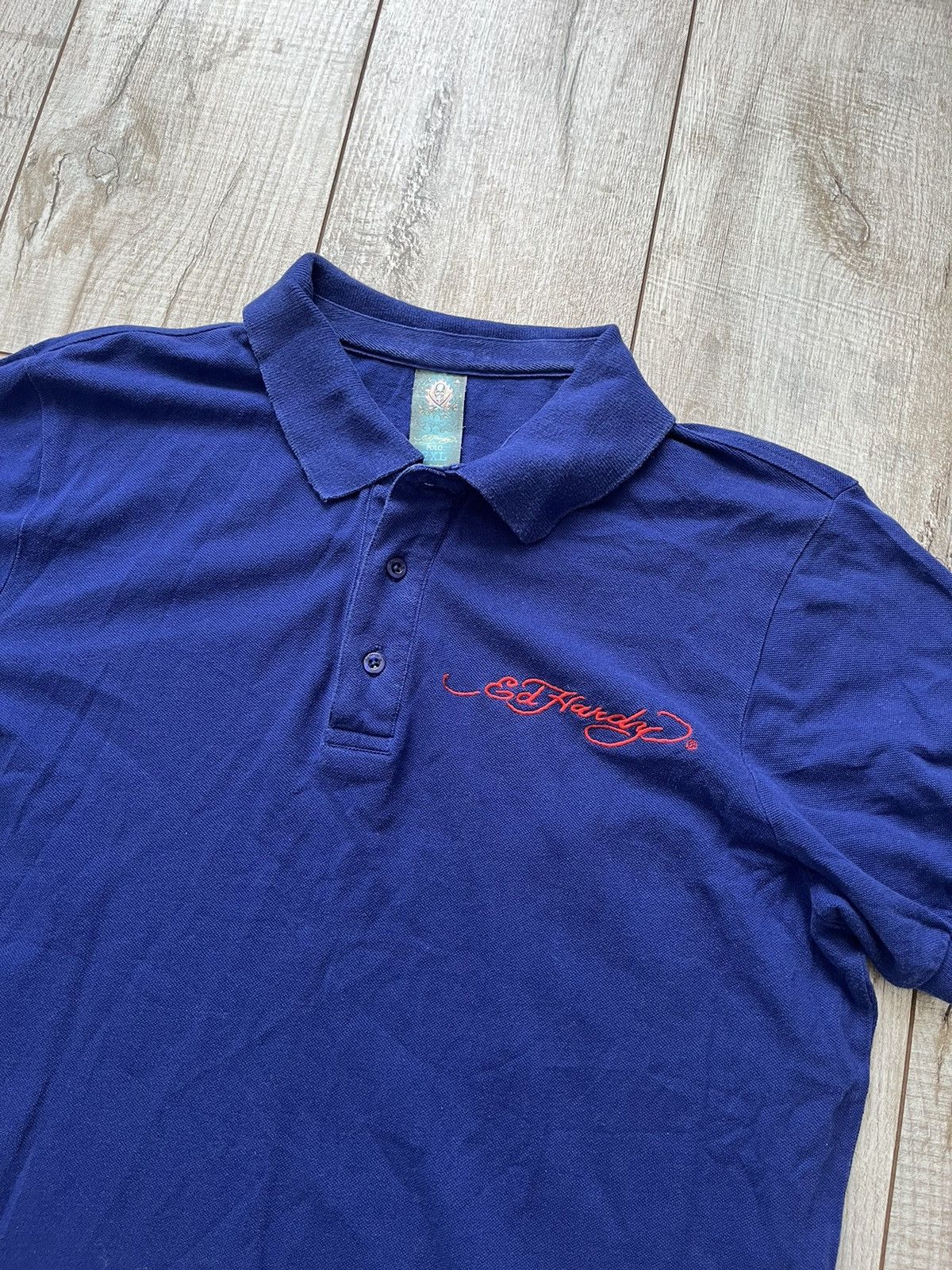Christian Audigier × Ed Hardy × Vintage Vintage T shirt Polo Ed Hardy by Christian Audigier Y2K 90s Size US XXL / EU 58 / 5 - 5 Thumbnail