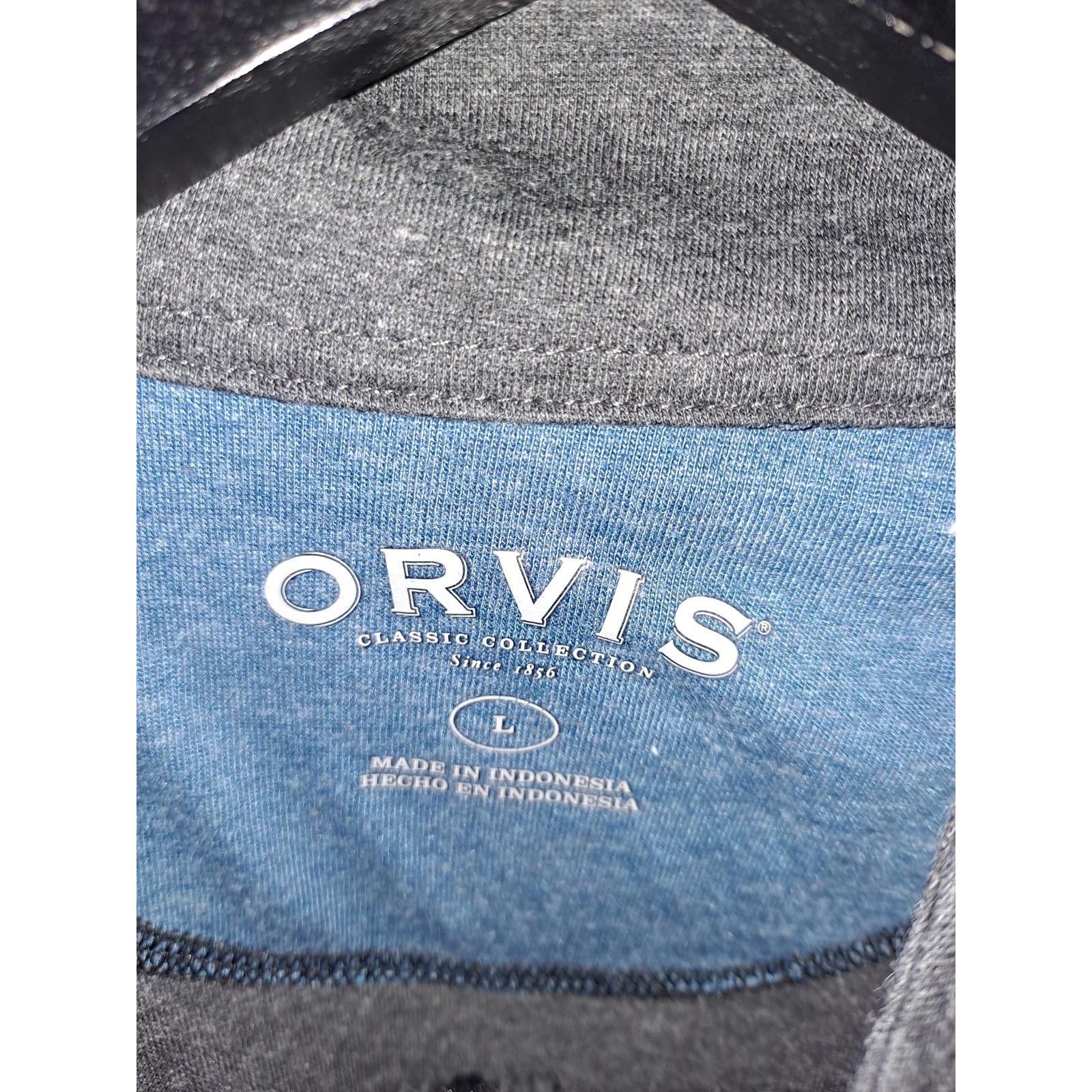 Orvis Orvis Gray Marled 1/4 Zip Long Sleeve Shirt Size Large Size US L / EU 52-54 / 3 - 3 Thumbnail