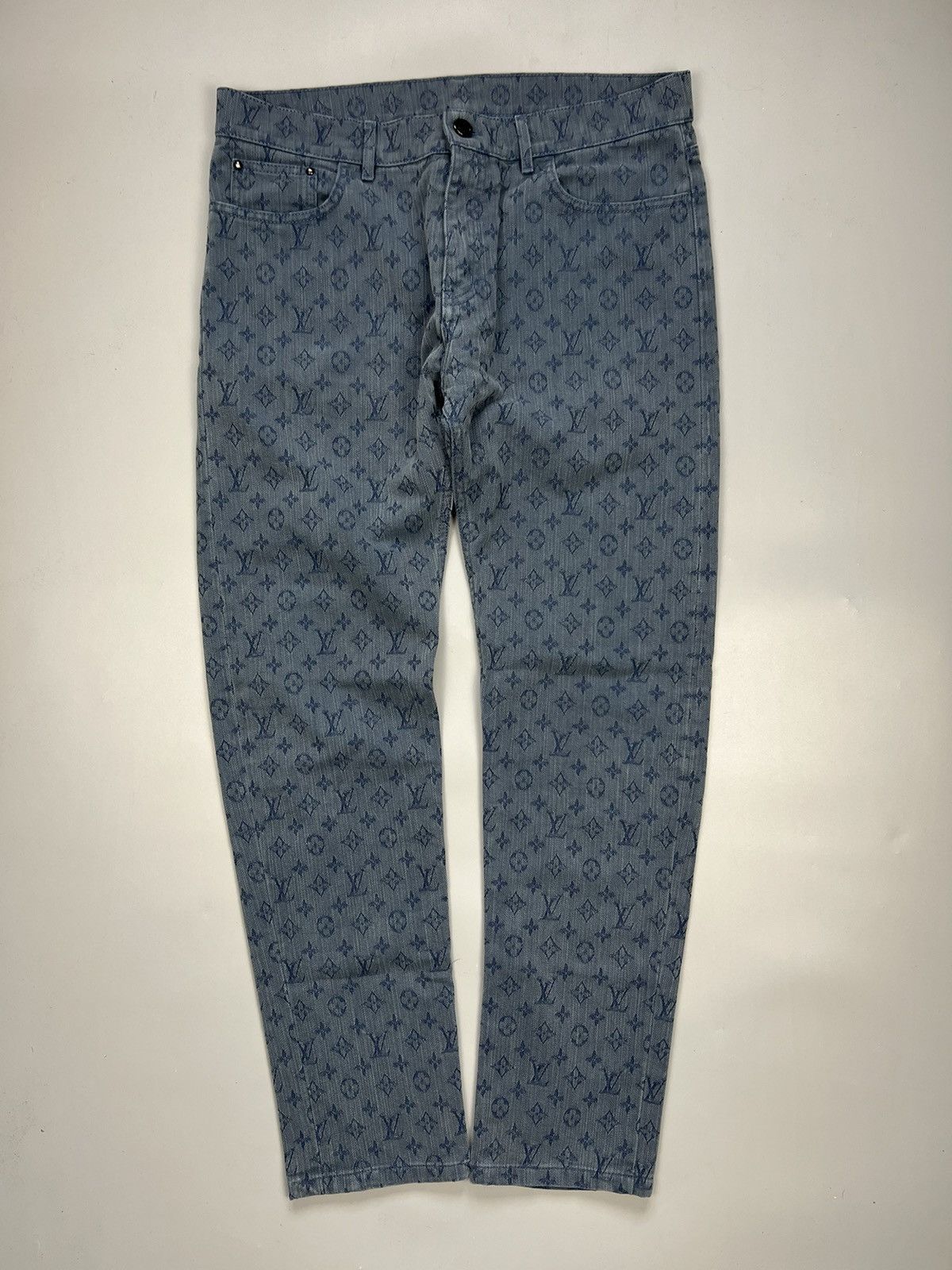 Louis Vuitton Louis Vuitton Virgil abloh Japan monogram slim fit jeans Size US 33 - 1 Thumbnail