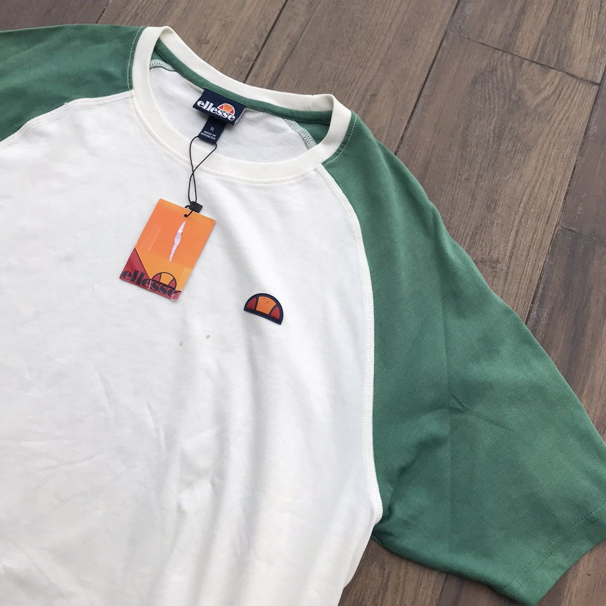 Ellesse Ellesse Italia Originals Raglan Tshirt tee shirt white beige Size US XL / EU 56 / 4 - 19 Thumbnail