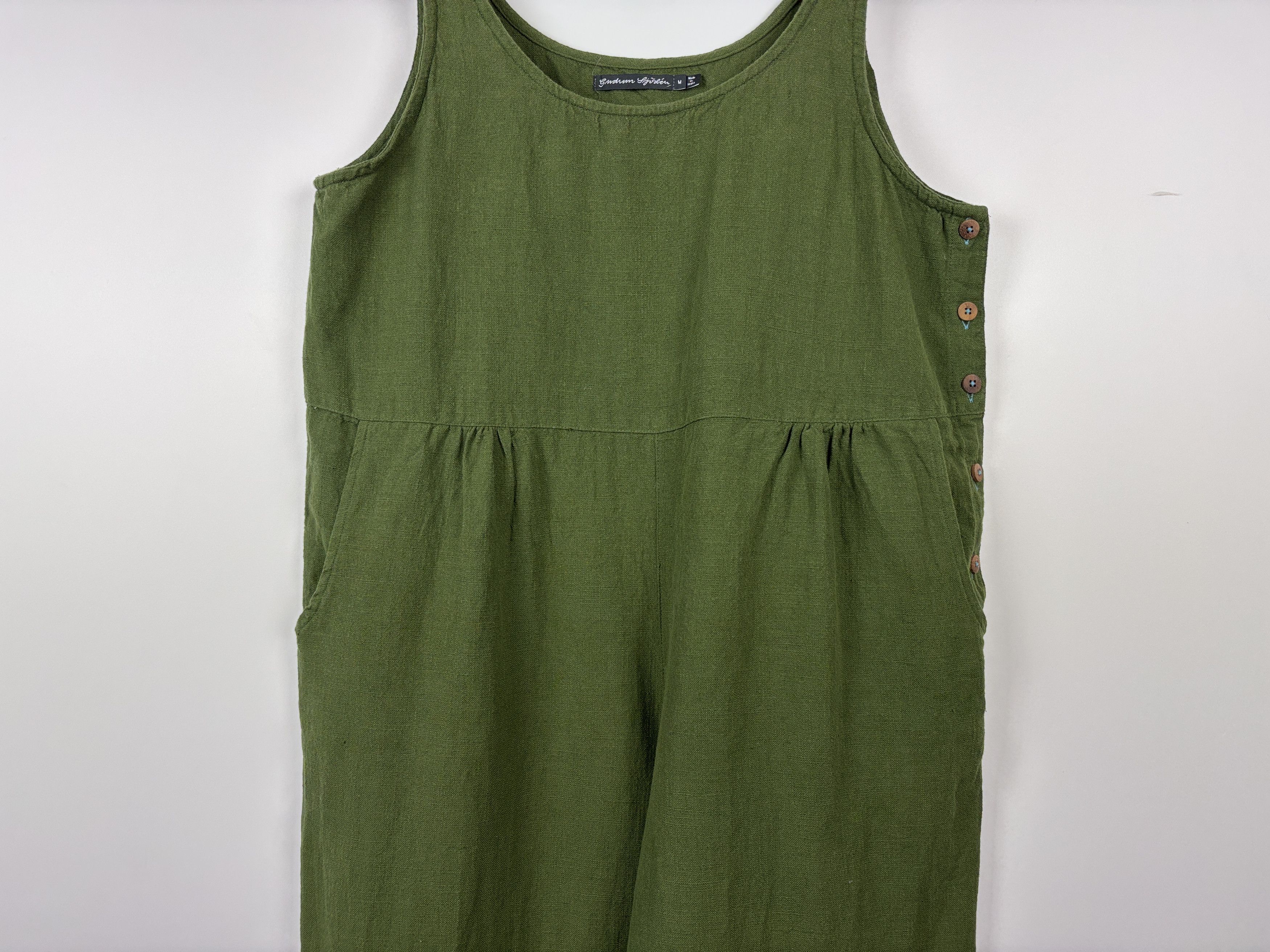 Gudrun Sjoden Gudrun Sjoden Dungaree Jumpsuit Overalls Cotton Linen M Size 30" / US 8 / IT 44 - 3 Thumbnail