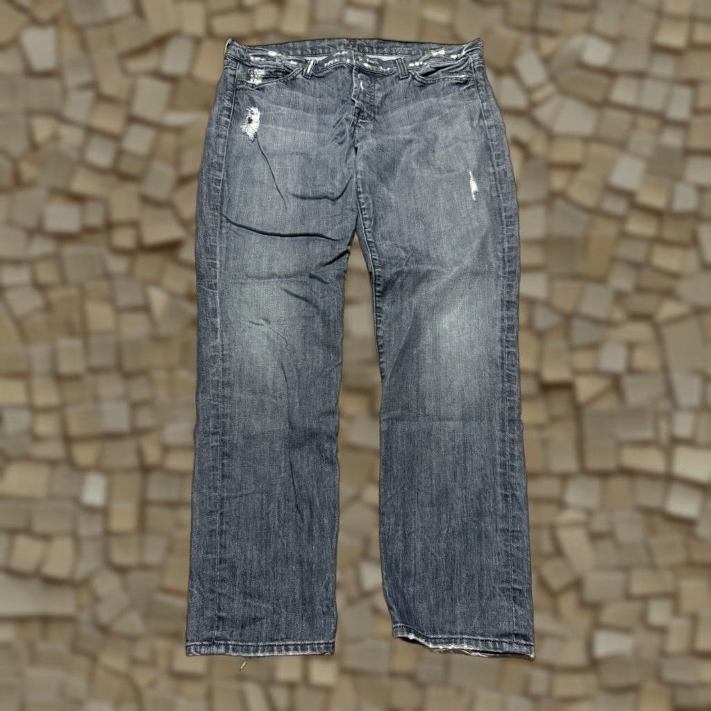 7 For All Mankind 7 For All Mankind Jeans Women's 35 Black Denim Josefina Pockets 5-Pocket Straight Inseam 29 Vintage? No Size 24" / US 00 / IT 34 - 1 Thumbnail