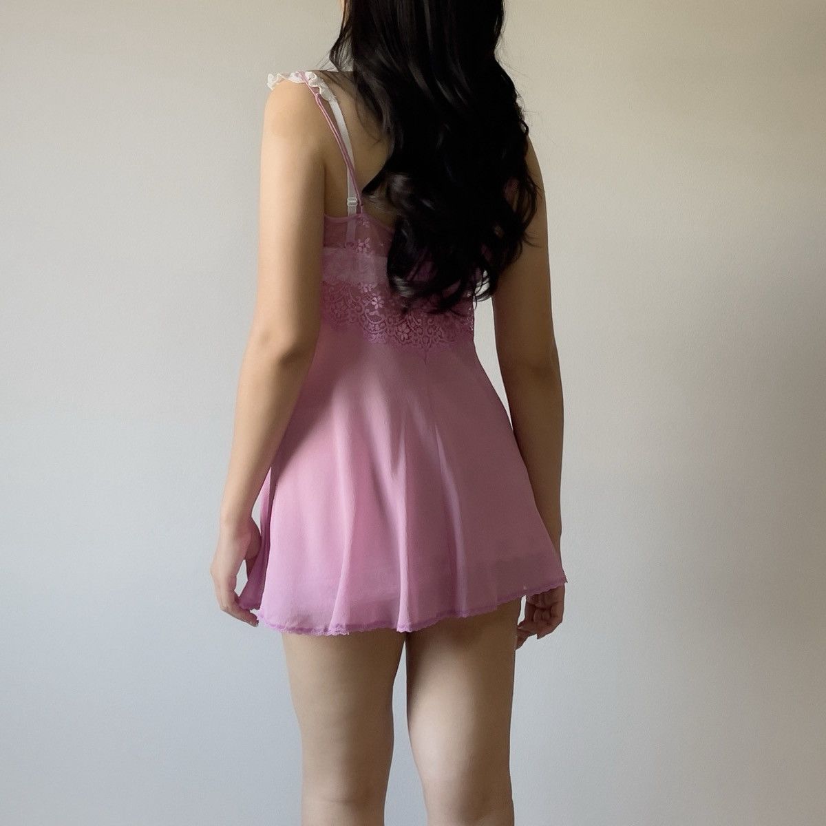 Victoria's Secret Vintage 2000s Pink Lace & Silk Camisole (Medium) Size M / US 6-8 / IT 42-44 - 6 Thumbnail