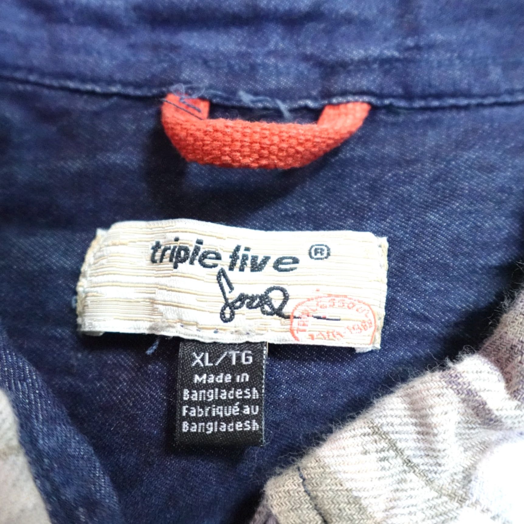 Vintage VINTAGE Triple Five Soul Shirt Plaid Blue L Long Sleeve Button-Up Cotton Flannel USA Men Size US L / EU 52-54 / 3 - 4 Thumbnail